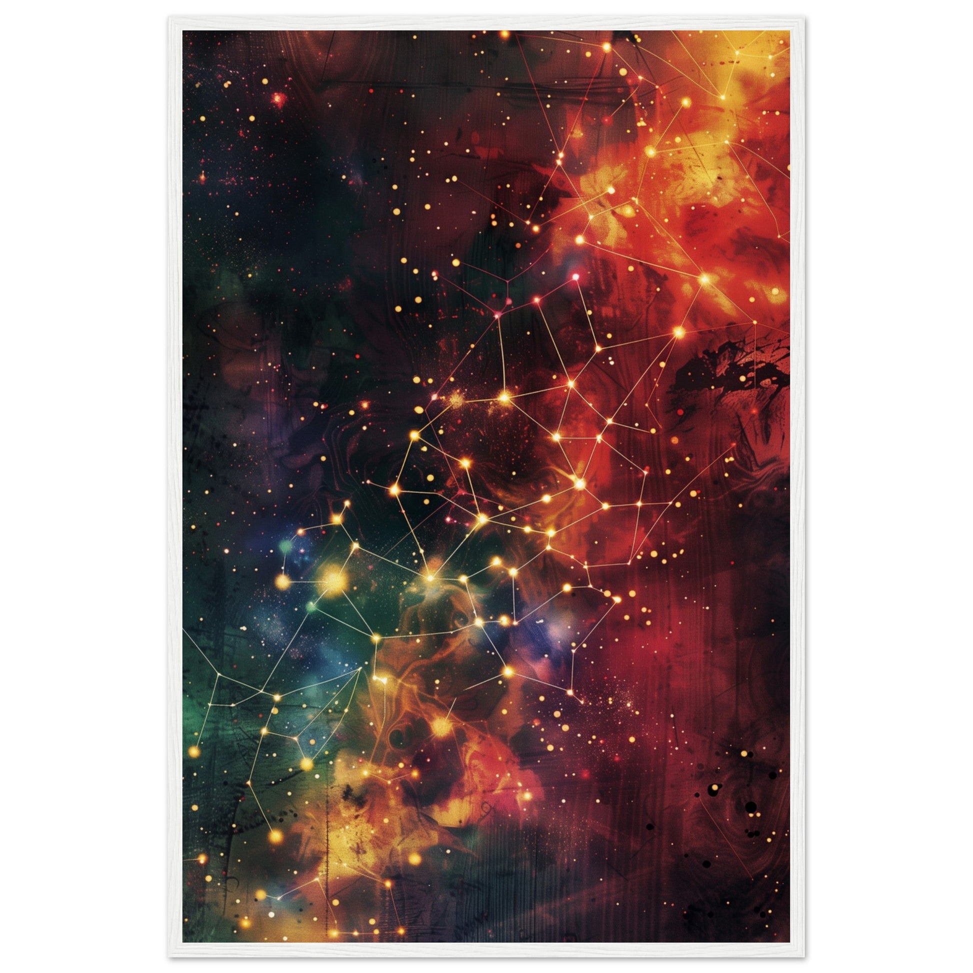 Poster Constellation ( 60x90-cm-Bois-blanc)