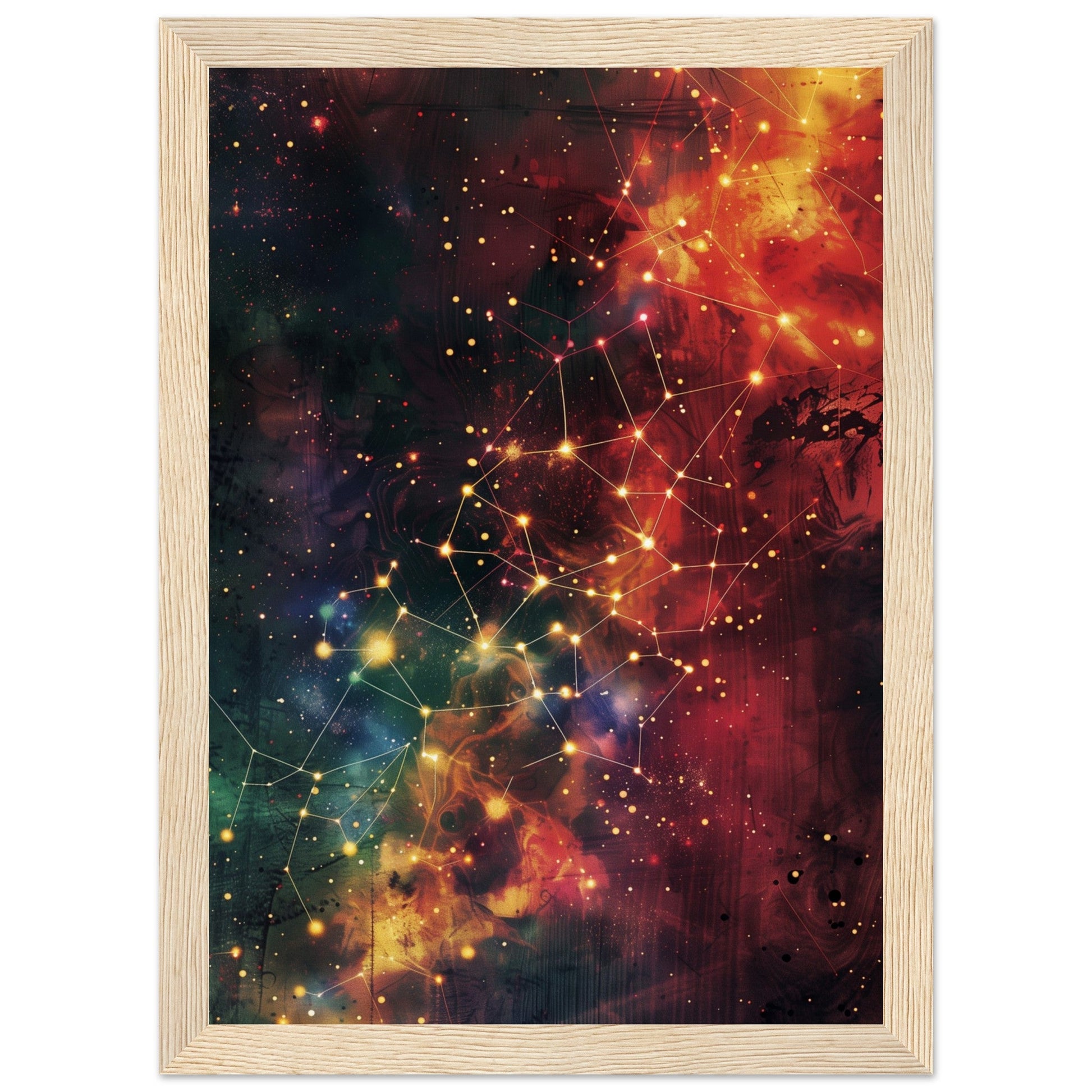 Poster Constellation ( 21x29.7-cm-Bois-clair)