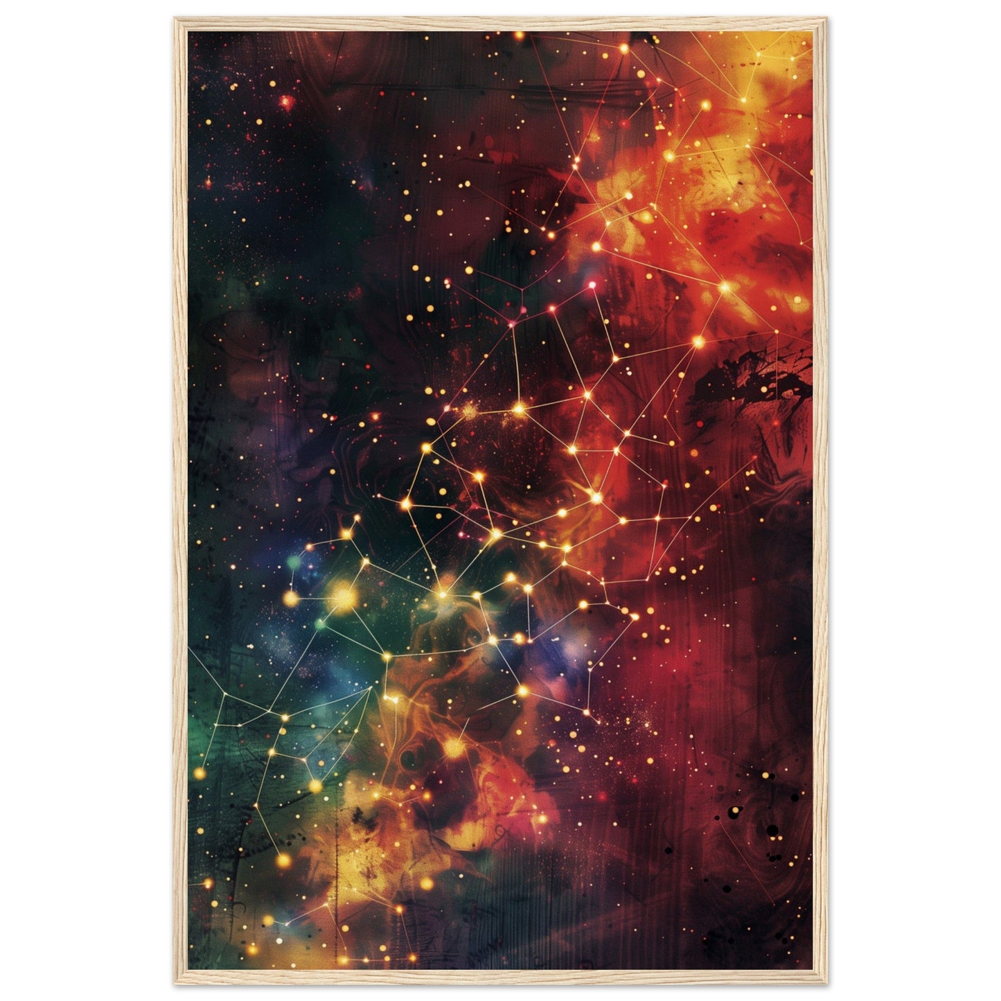 Poster Constellation ( 60x90-cm-Bois-clair)