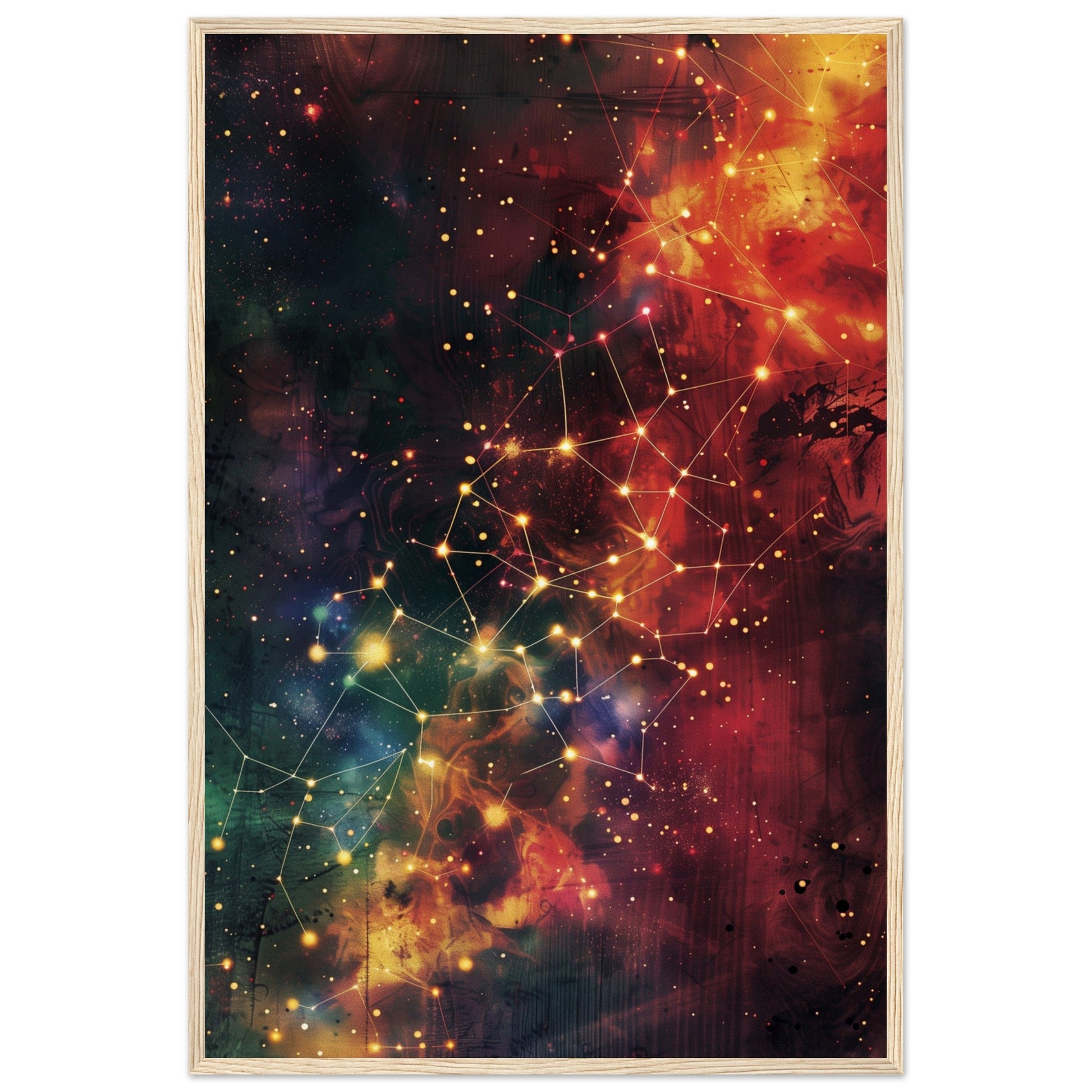 Poster Constellation ( 60x90-cm-Bois-clair)