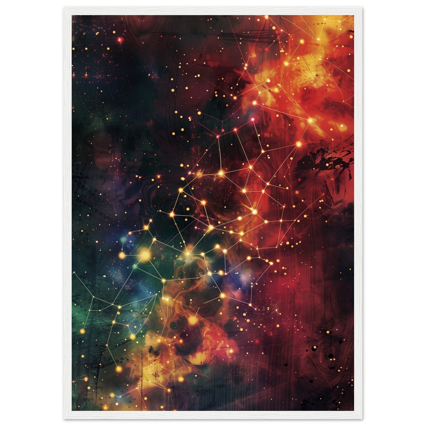 Poster Constellation ( 50x70-cm-Bois-blanc)