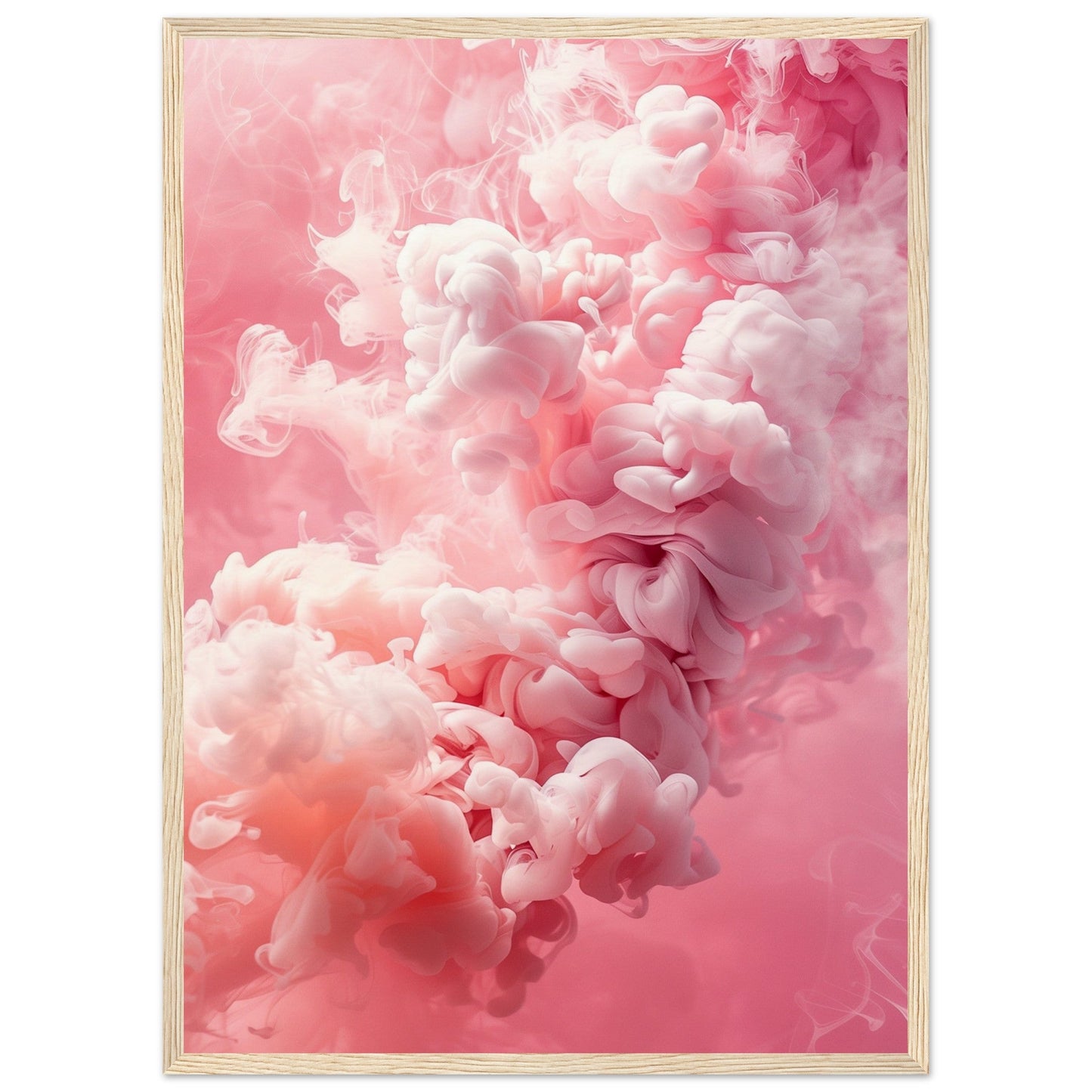 Poster Couleur Rose ( 50x70-cm-Bois-clair)