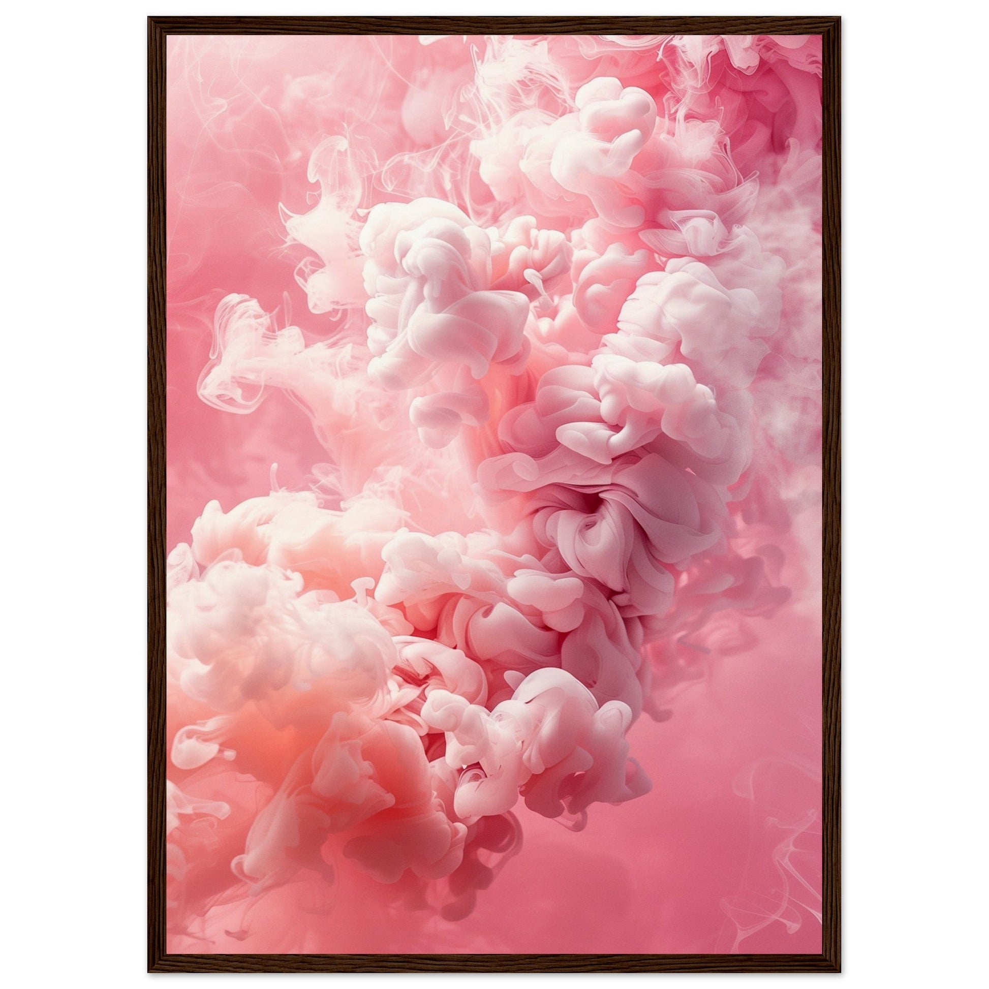 Poster Couleur Rose ( 50x70-cm-Bois-foncé)