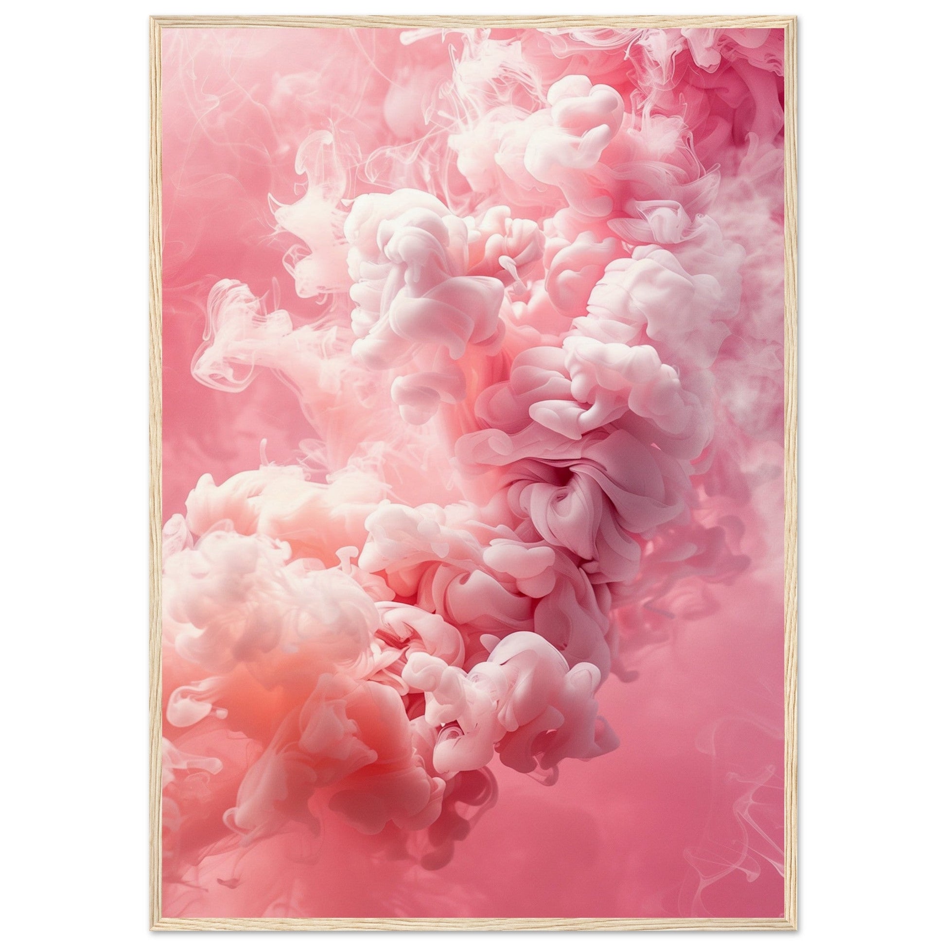 Poster Couleur Rose ( 70x100-cm-Bois-clair)