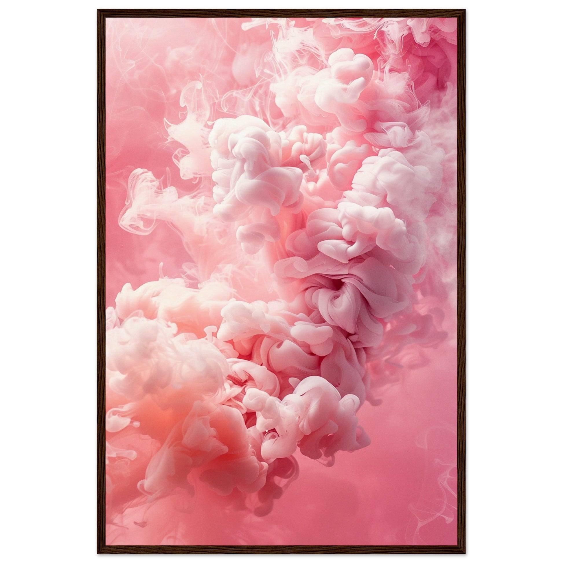 Poster Couleur Rose ( 60x90-cm-Bois-foncé)