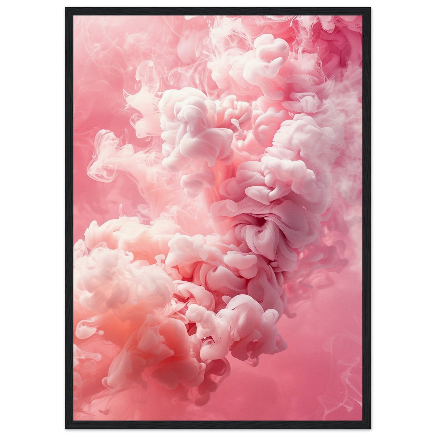 Poster Couleur Rose ( 50x70-cm-Bois-noir)