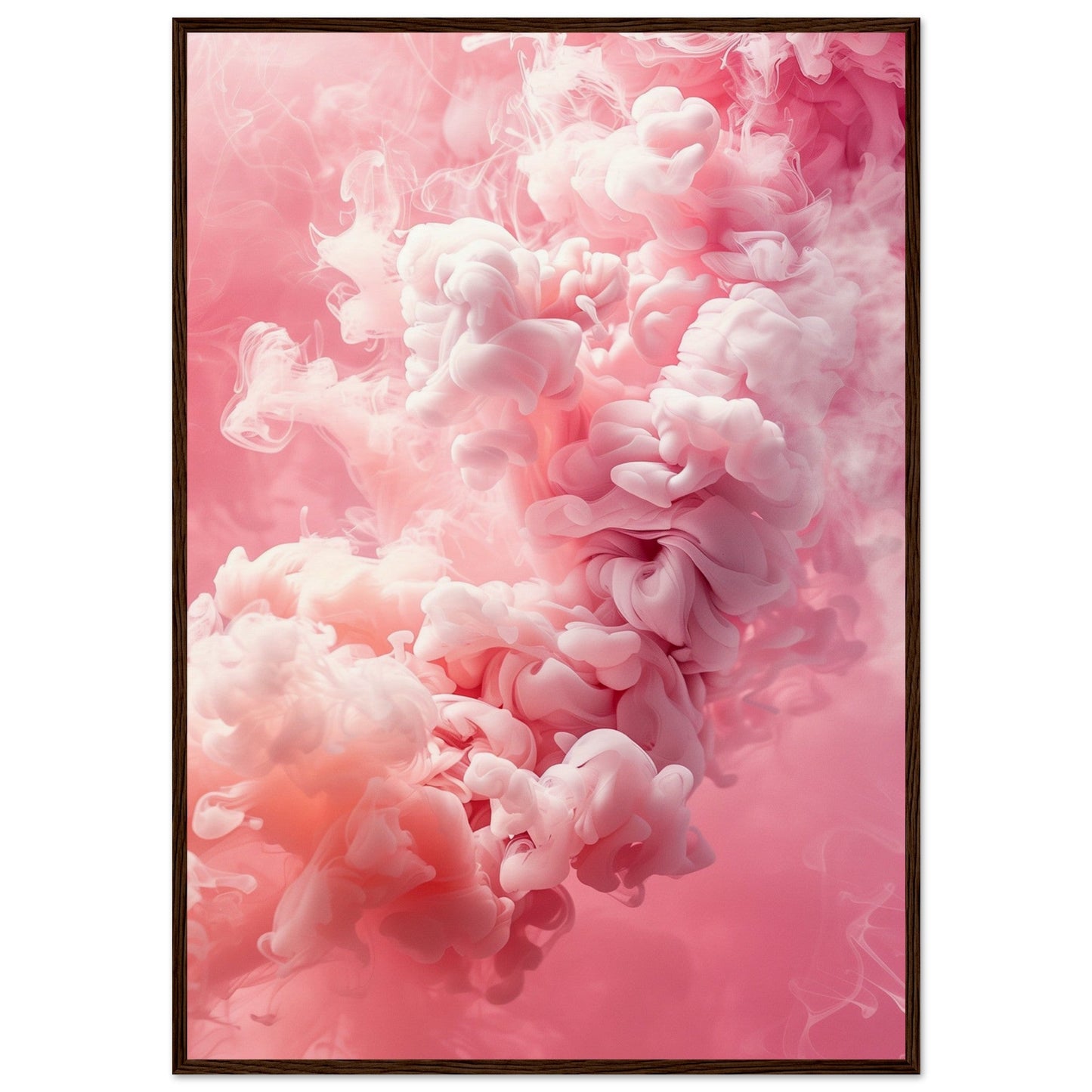 Poster Couleur Rose ( 70x100-cm-Bois-foncé)