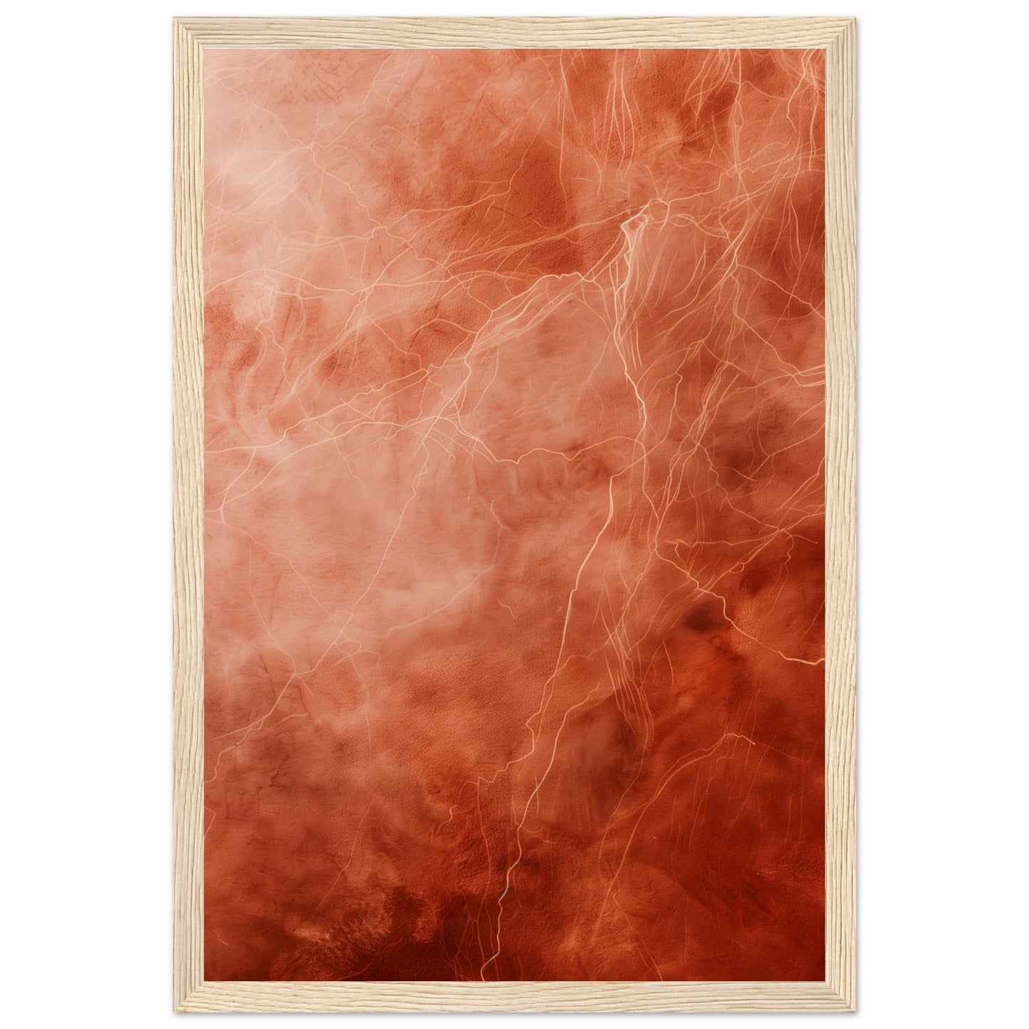 Poster Couleur Terracotta ( 30x45-cm-Bois-clair)