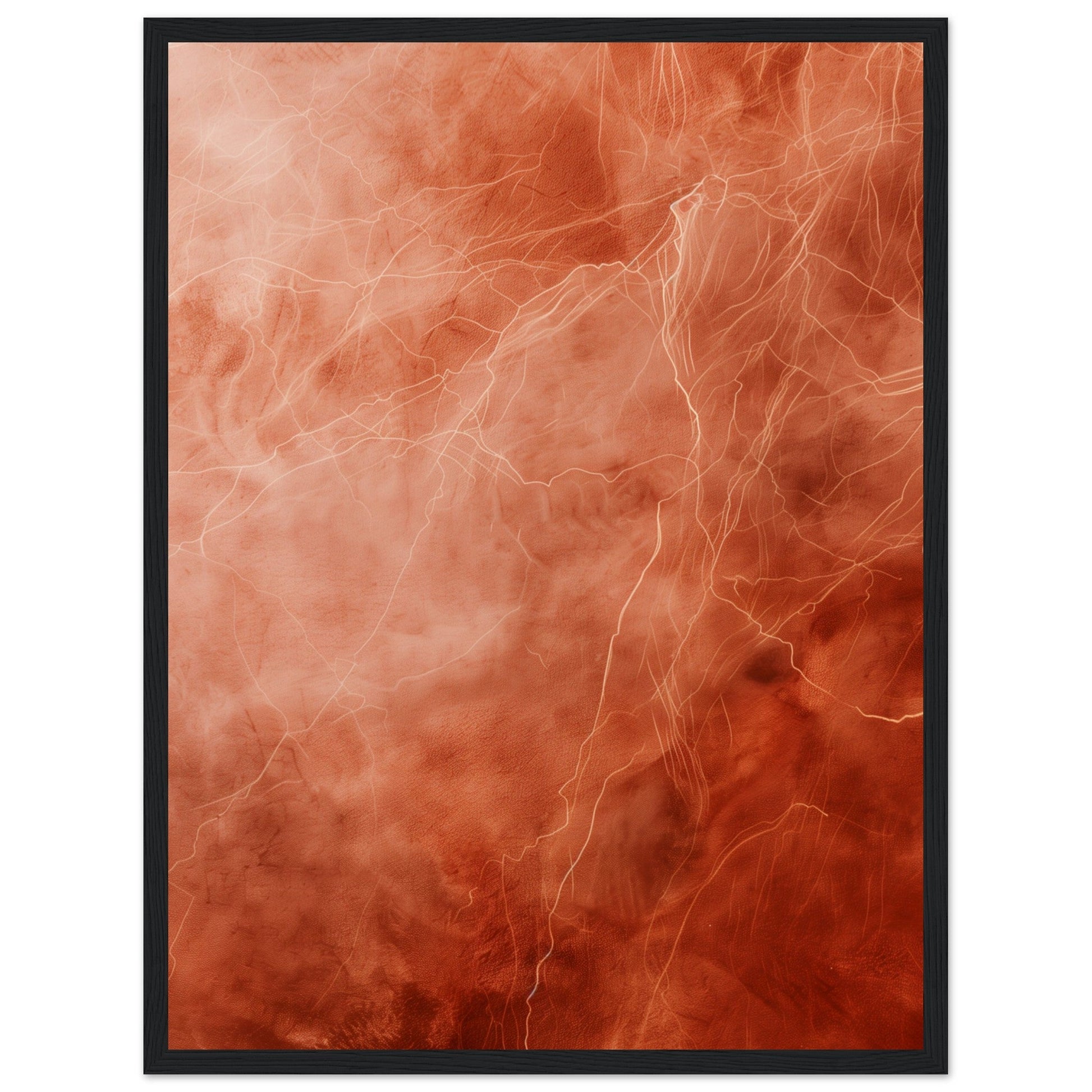 Poster Couleur Terracotta ( 45x60-cm-Bois-noir)