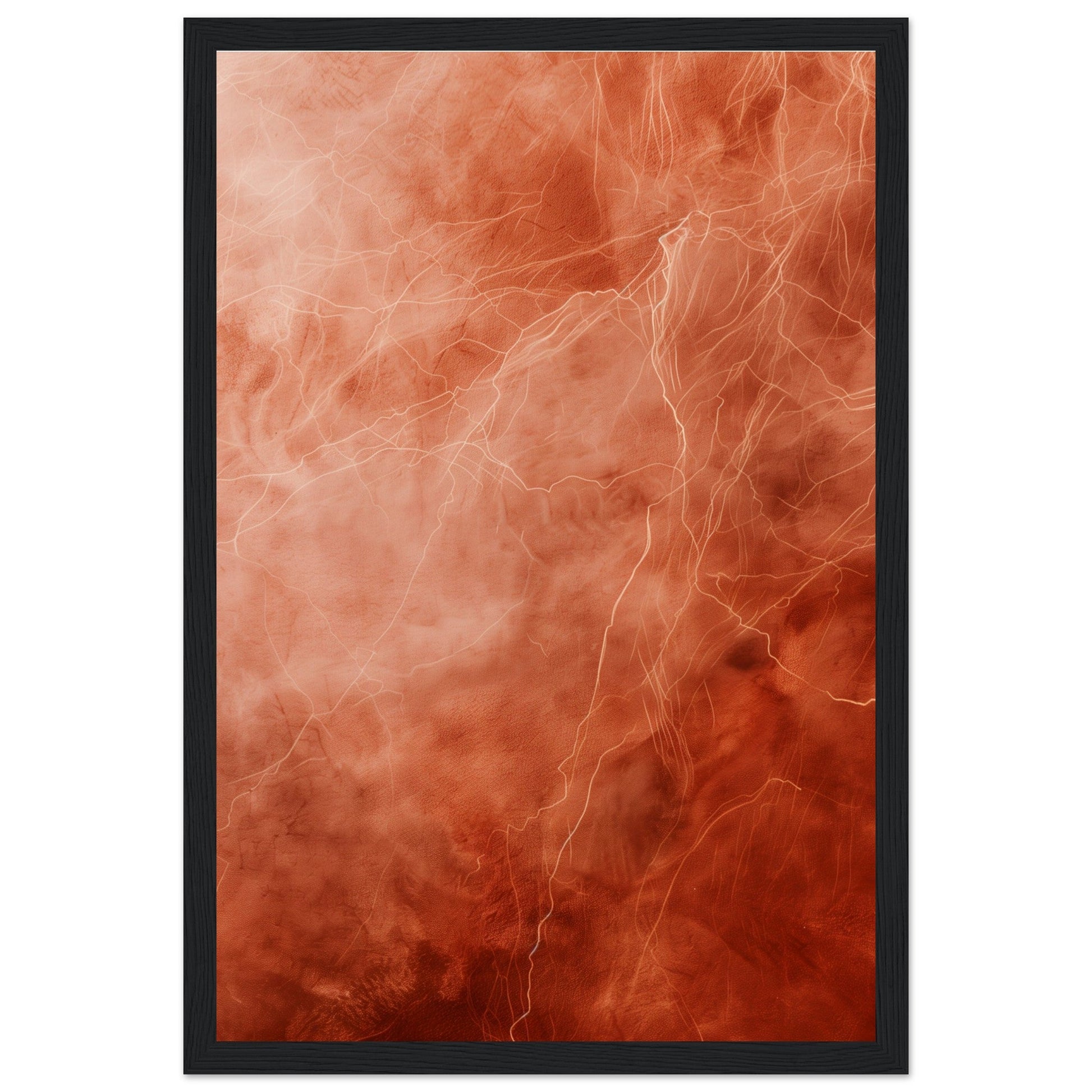 Poster Couleur Terracotta ( 30x45-cm-Bois-noir)