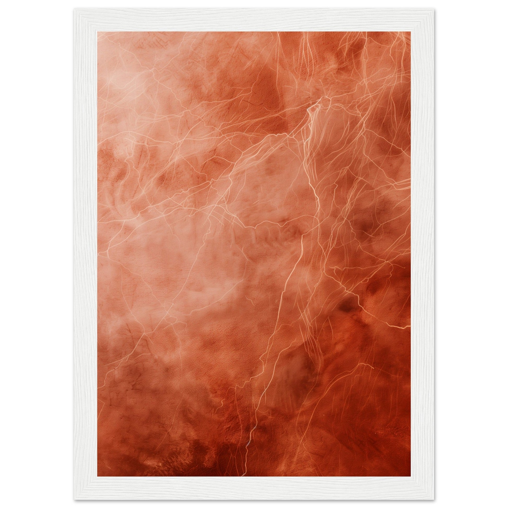 Poster Couleur Terracotta ( 21x29.7-cm-Bois-blanc)