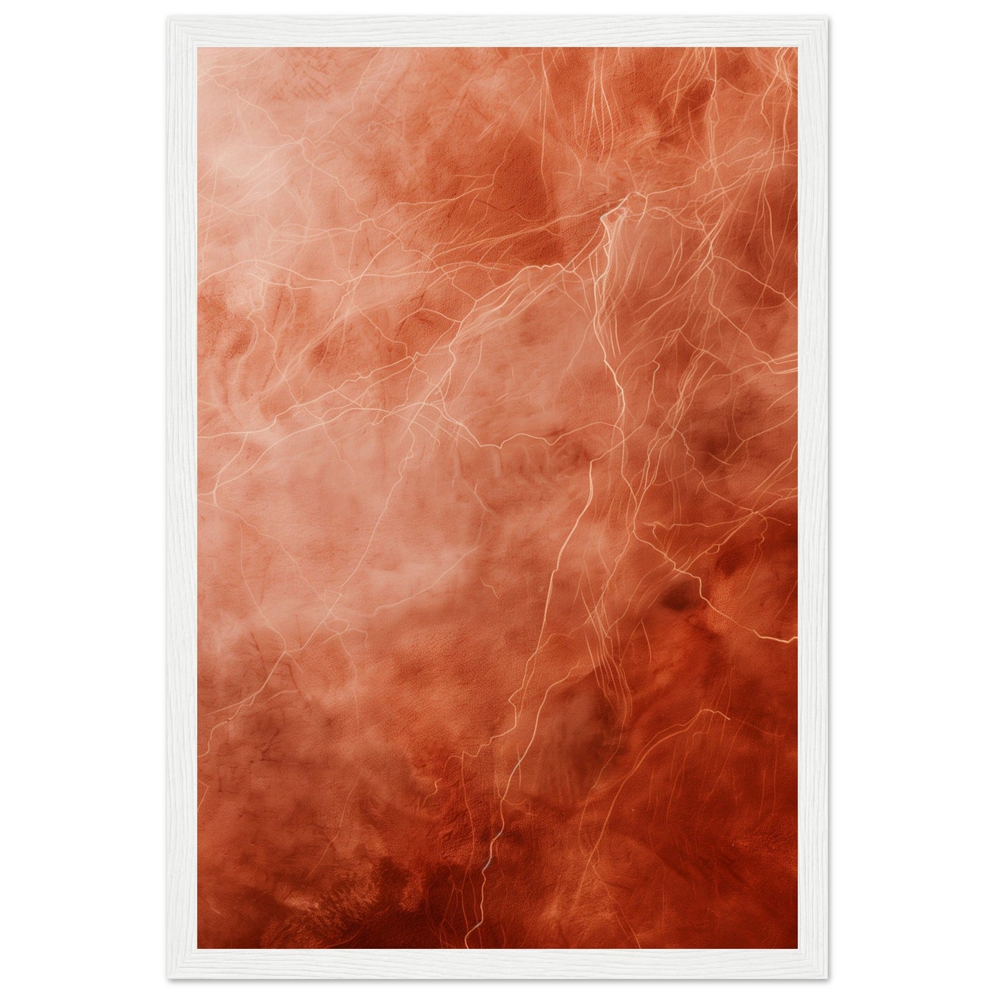 Poster Couleur Terracotta ( 30x45-cm-Bois-blanc)