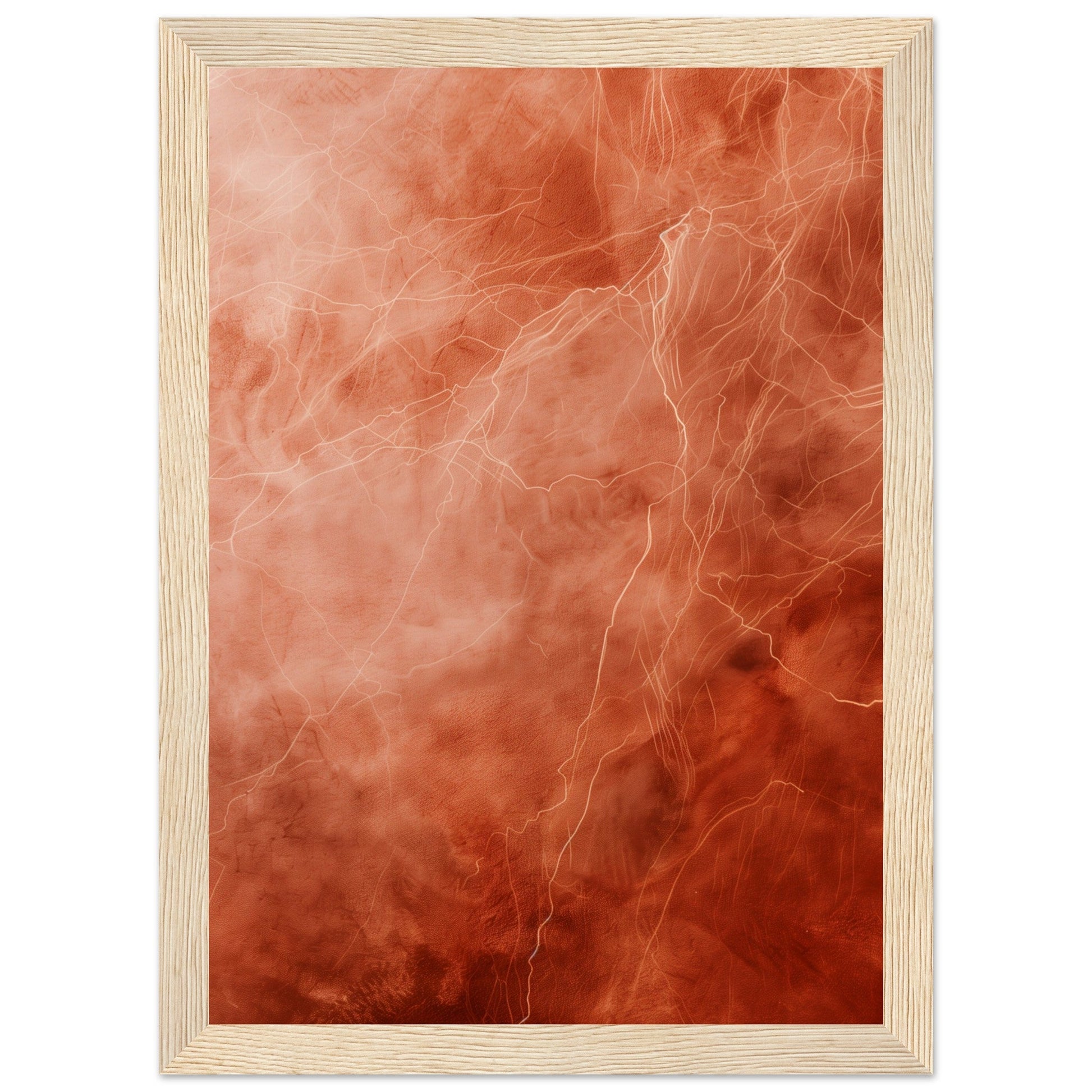 Poster Couleur Terracotta ( 21x29.7-cm-Bois-clair)