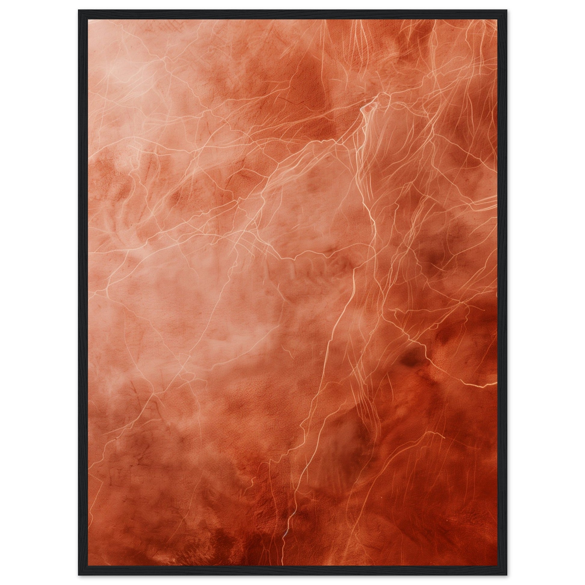 Poster Couleur Terracotta ( 60x80-cm-Bois-noir)