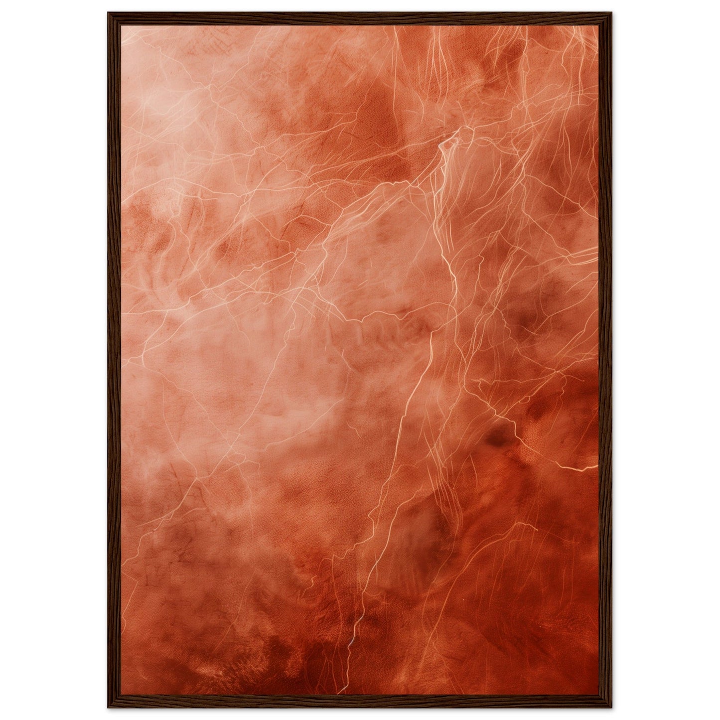 Poster Couleur Terracotta ( 50x70-cm-Bois-foncé)