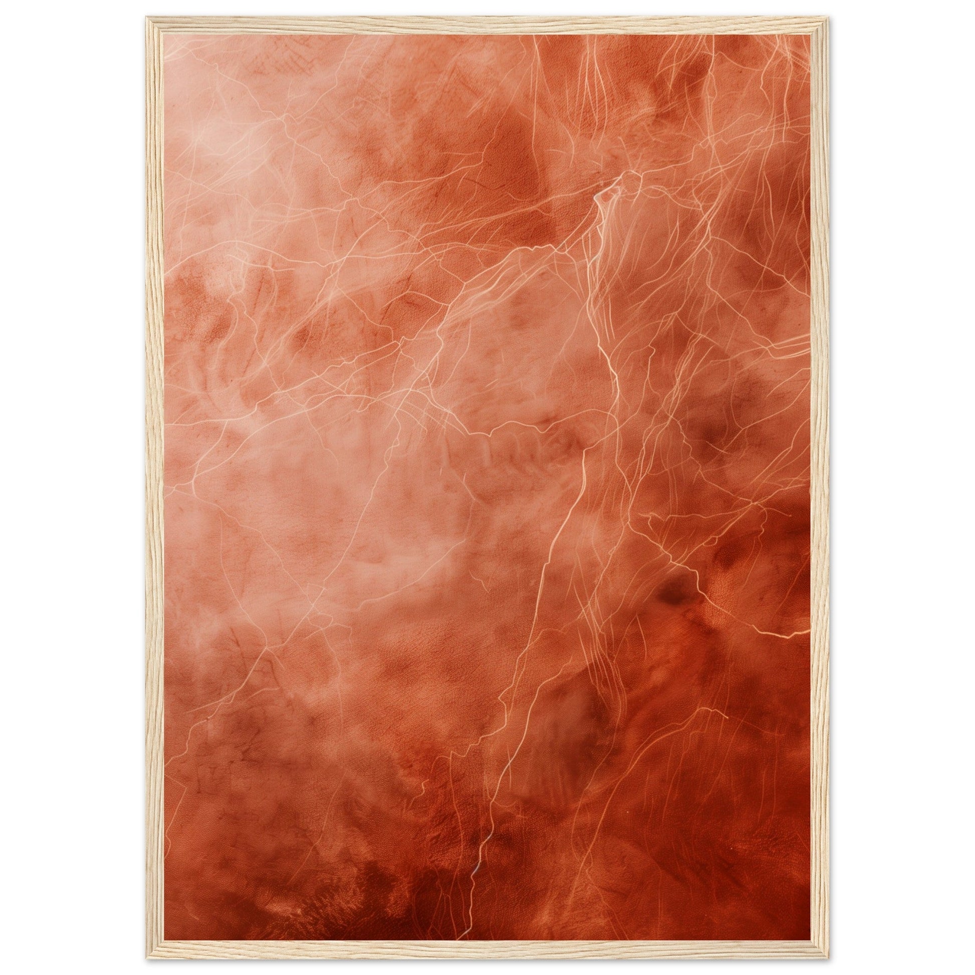 Poster Couleur Terracotta ( 50x70-cm-Bois-clair)