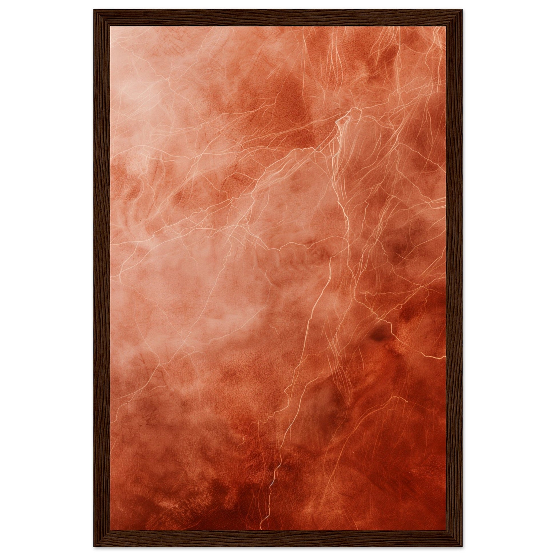 Poster Couleur Terracotta ( 30x45-cm-Bois-foncé)