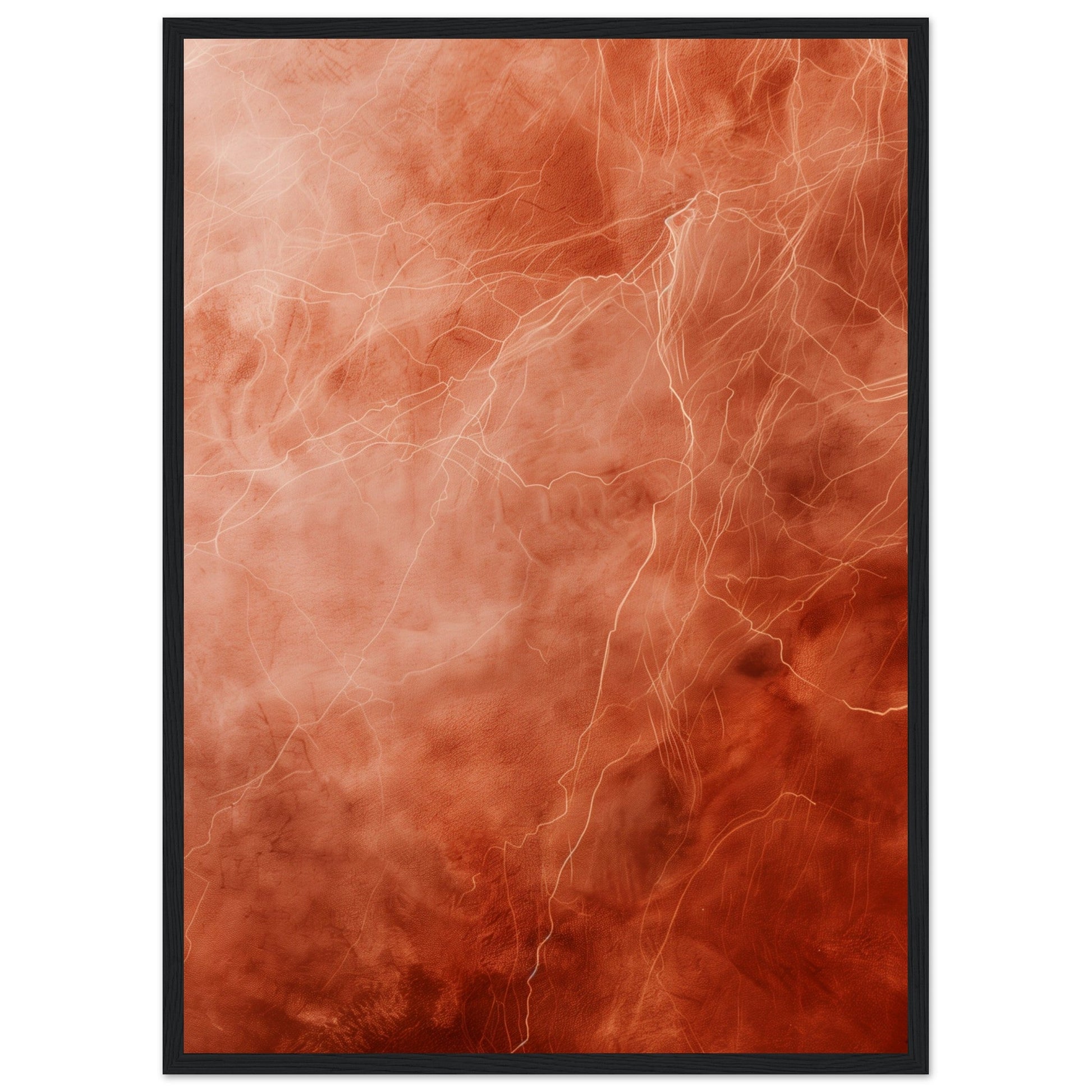 Poster Couleur Terracotta ( 50x70-cm-Bois-noir)