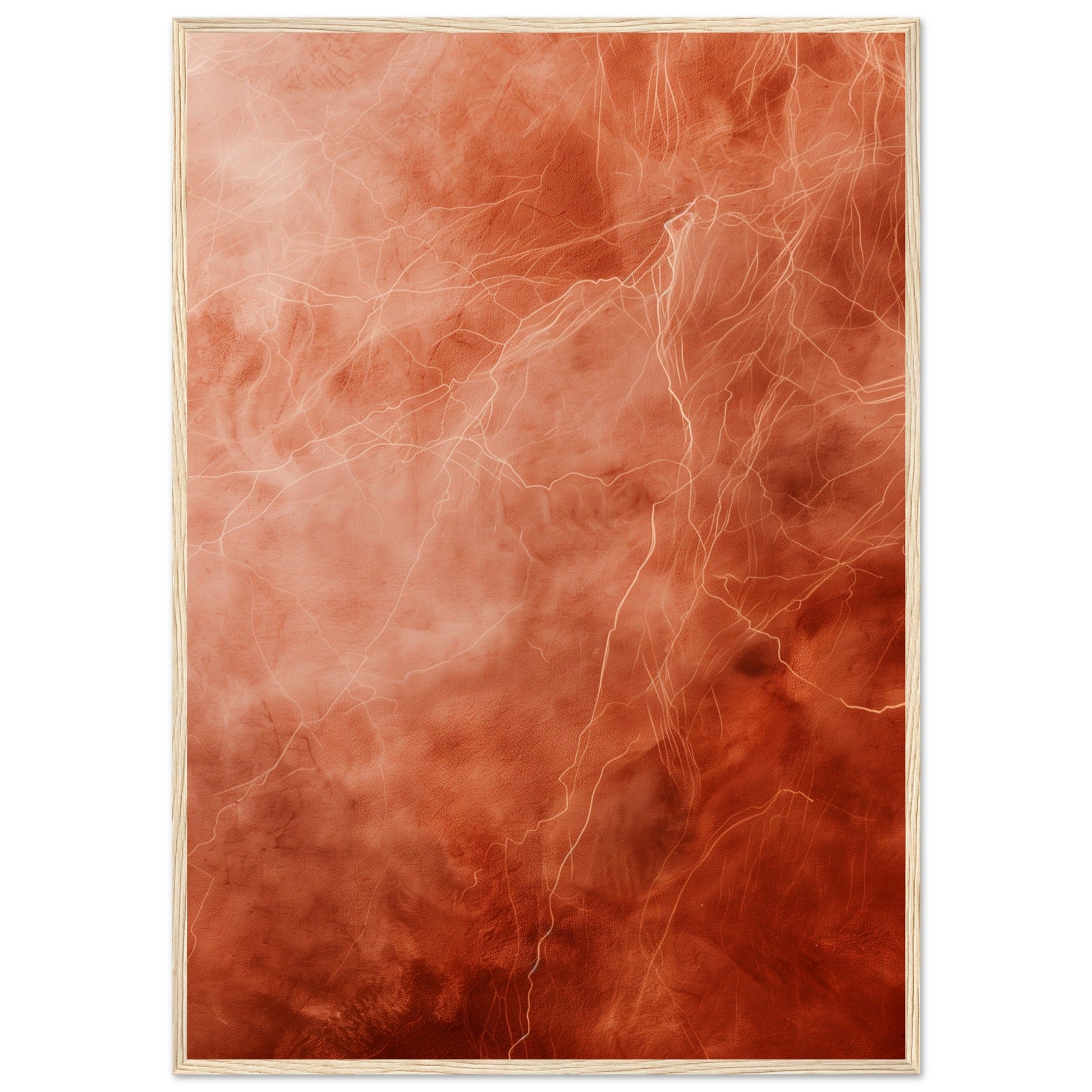 Poster Couleur Terracotta ( 70x100-cm-Bois-clair)