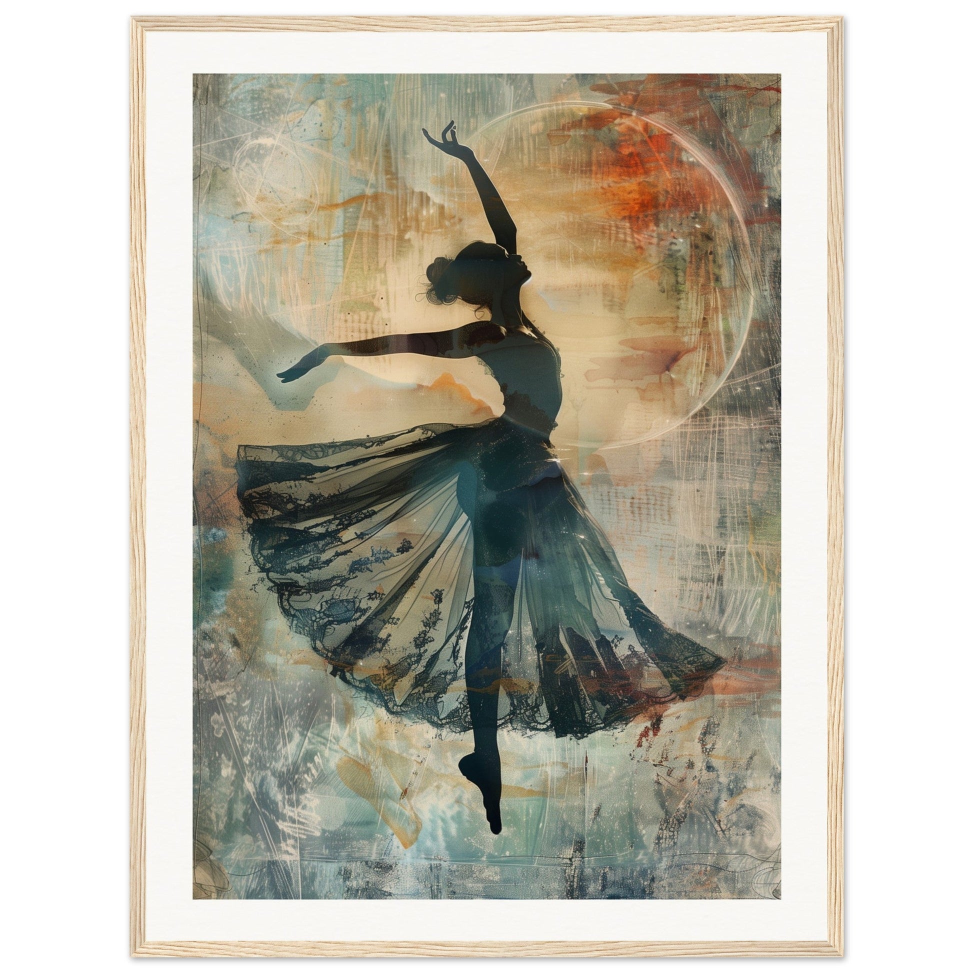 Poster Danseuse ( 60x80-cm-Bois-clair)