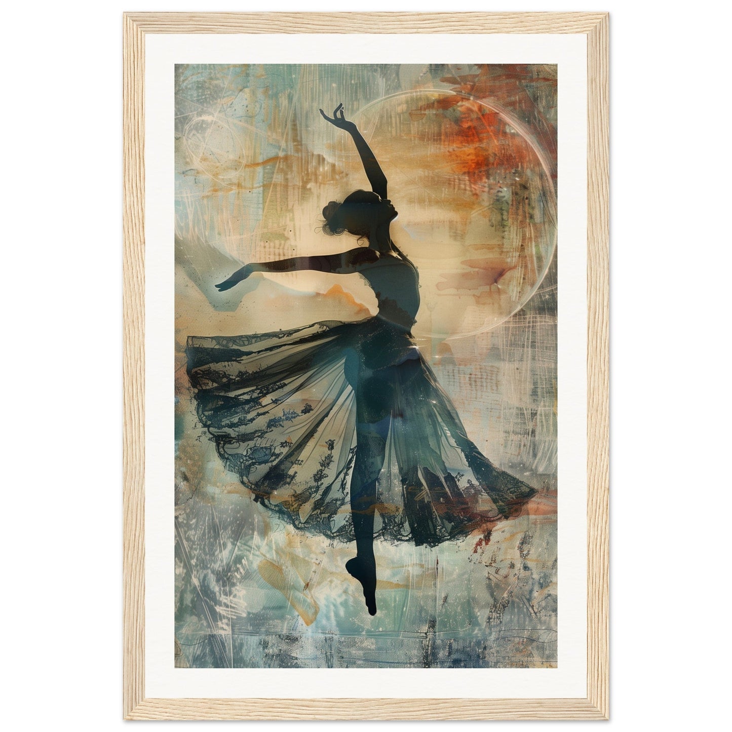 Poster Danseuse ( 30x45-cm-Bois-clair)