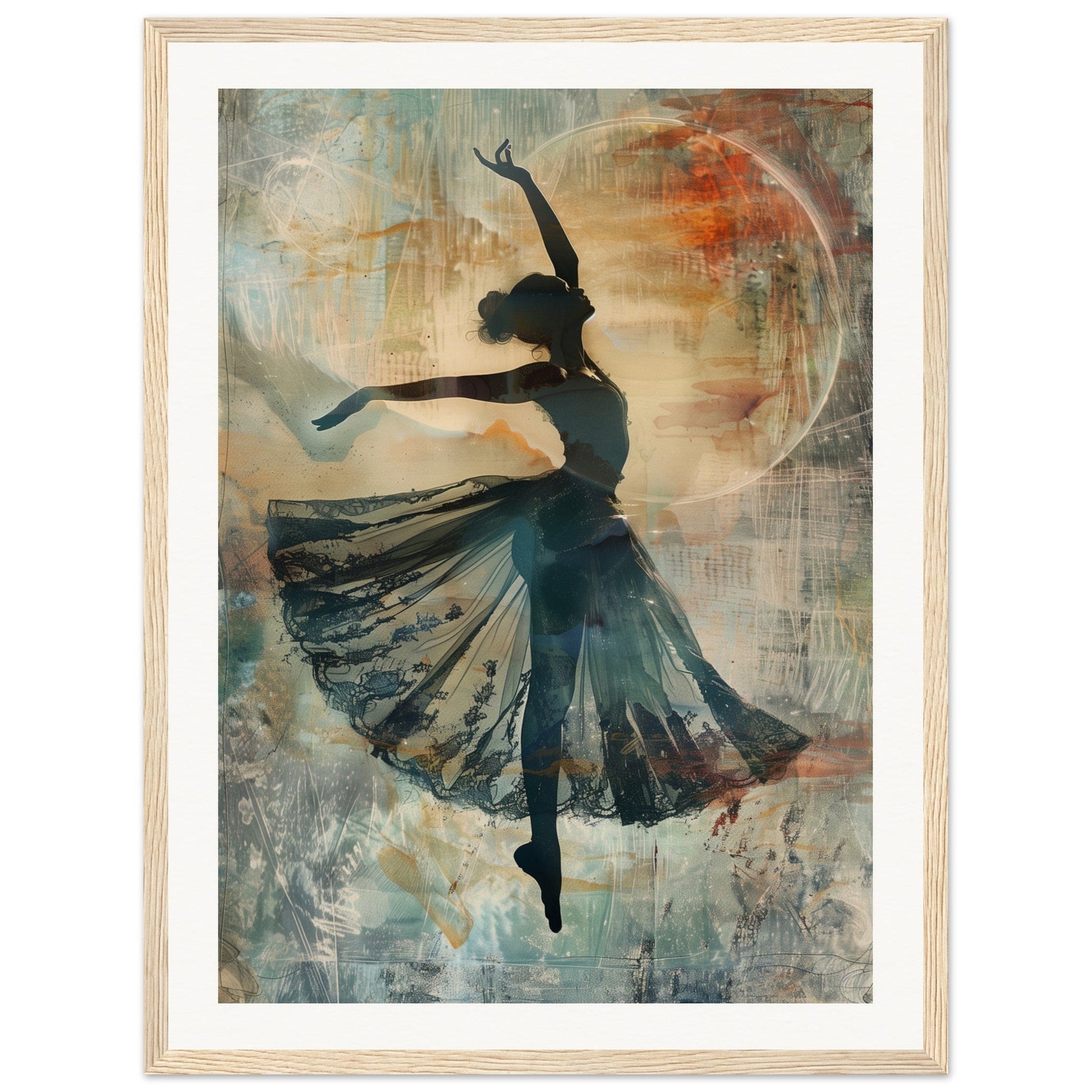 Poster Danseuse ( 45x60-cm-Bois-clair)