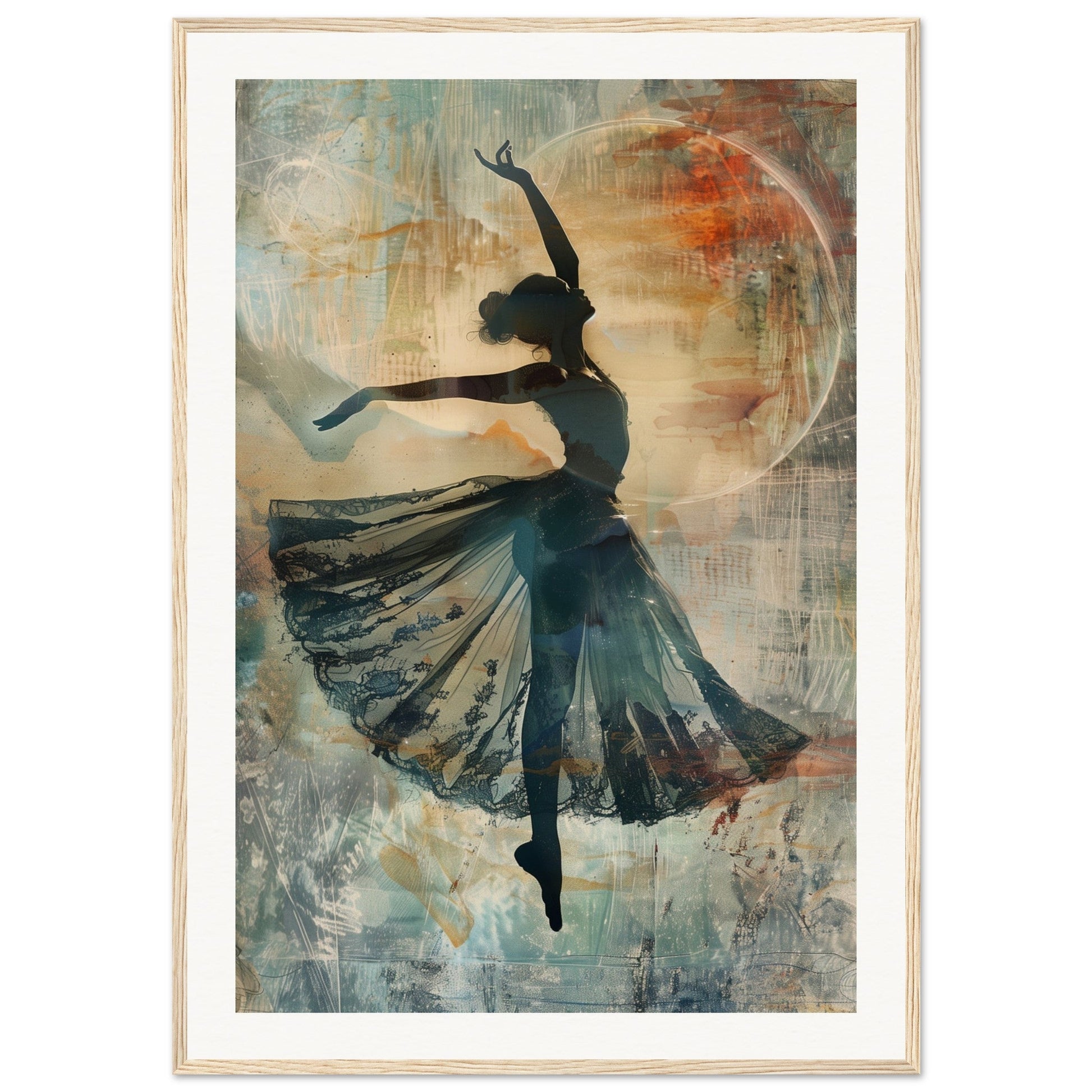 Poster Danseuse ( 70x100-cm-Bois-clair)