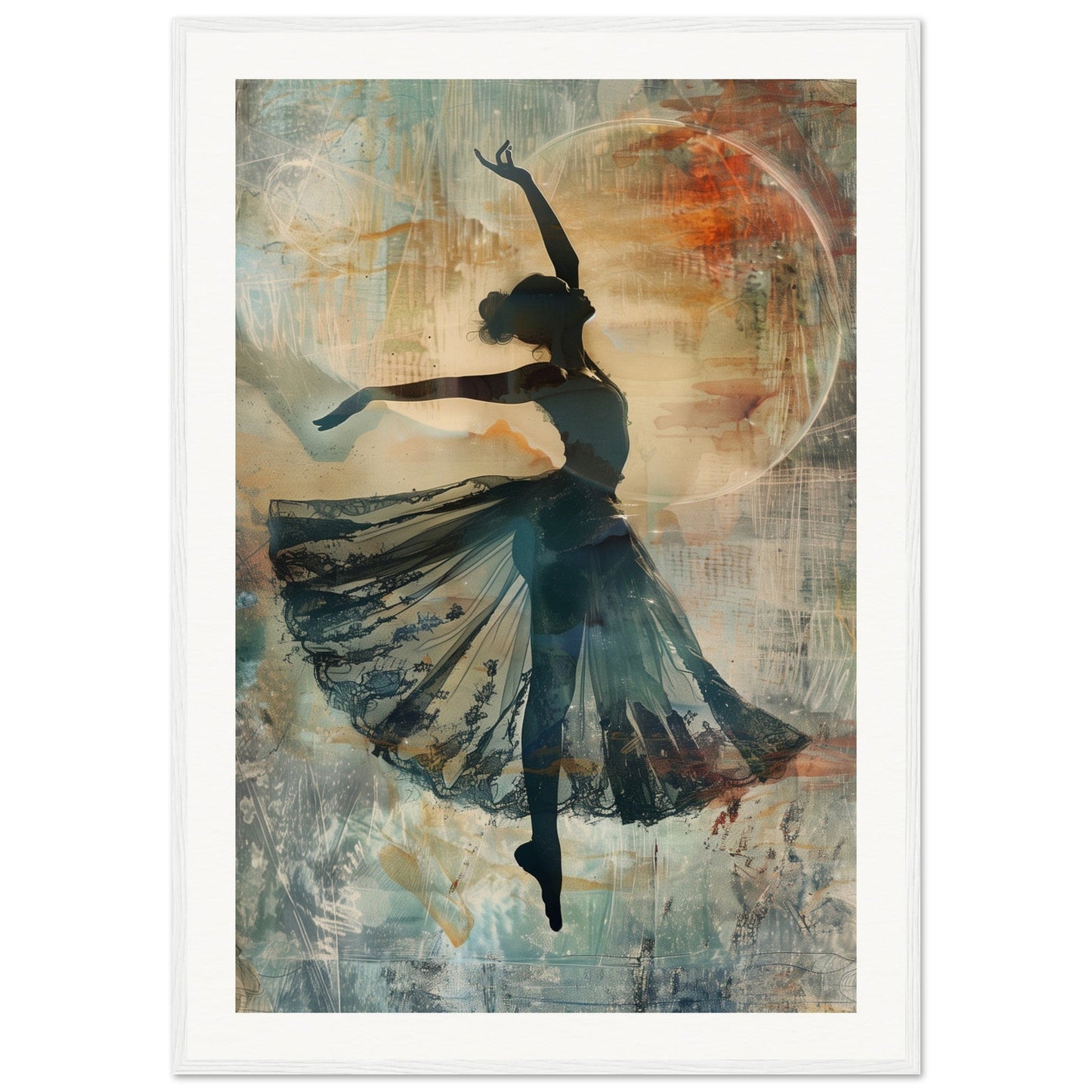 Poster Danseuse ( 70x100-cm-Bois-blanc)