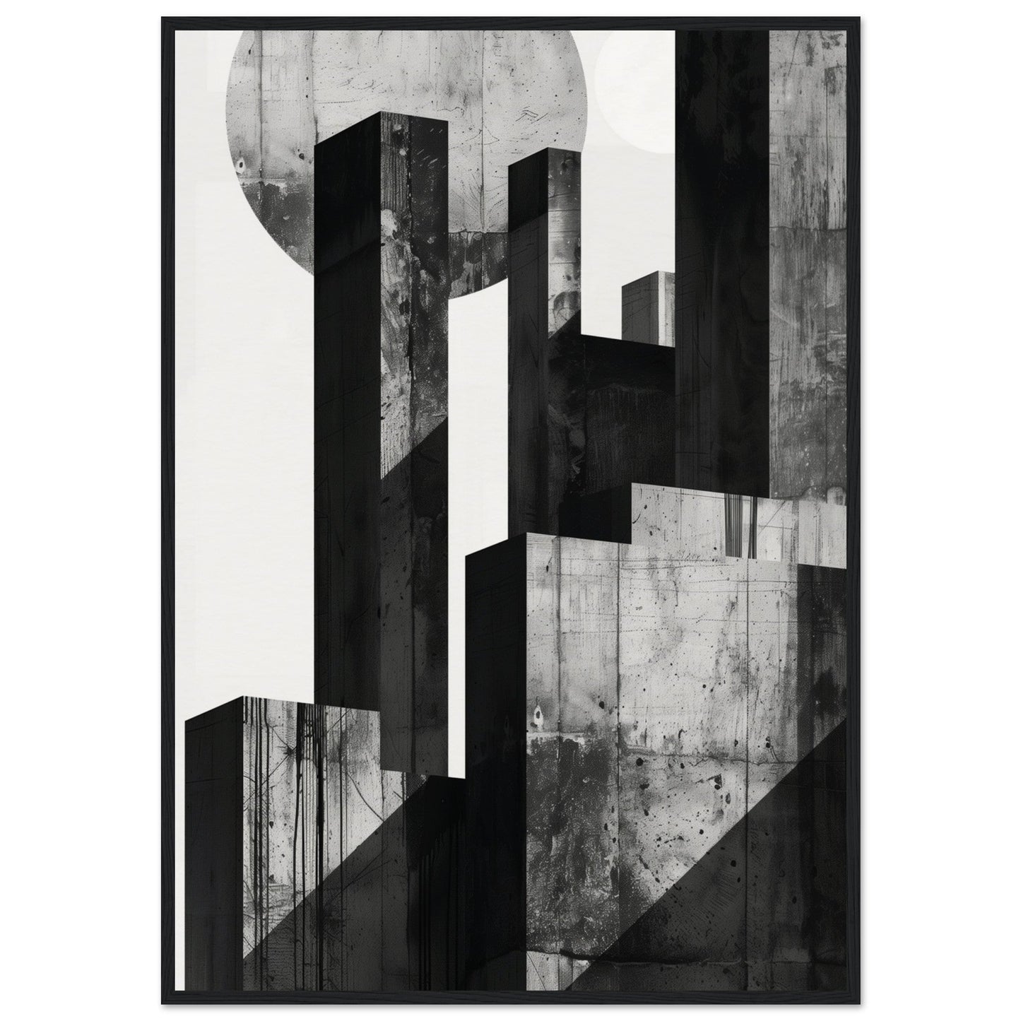 Poster Design Black and White ( 70x100-cm-Bois-noir)