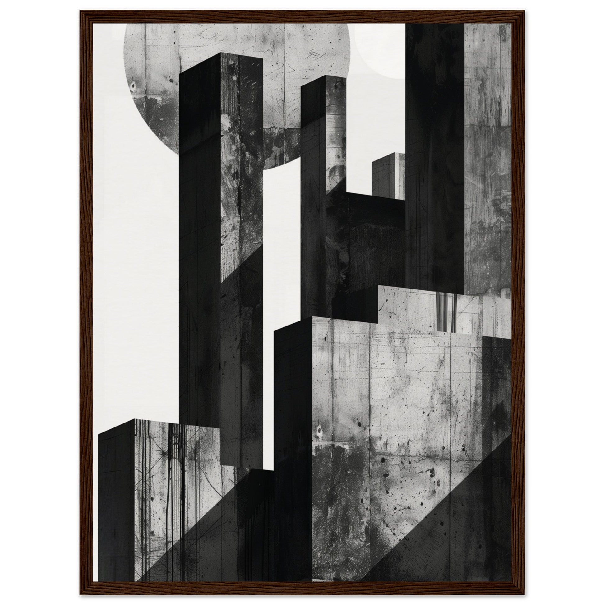 Poster Design Black and White ( 45x60-cm-Bois-foncé)