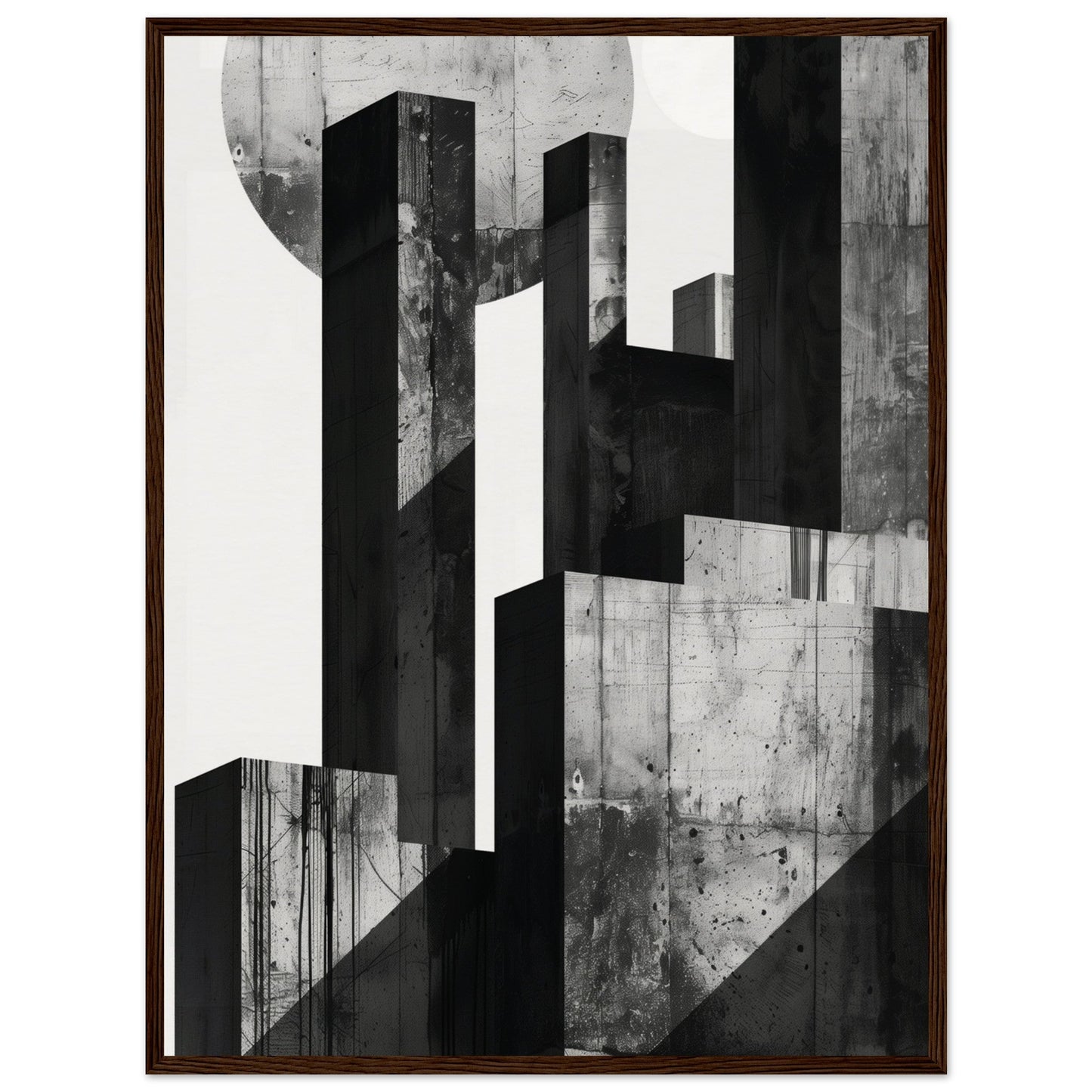 Poster Design Black and White ( 60x80-cm-Bois-foncé)