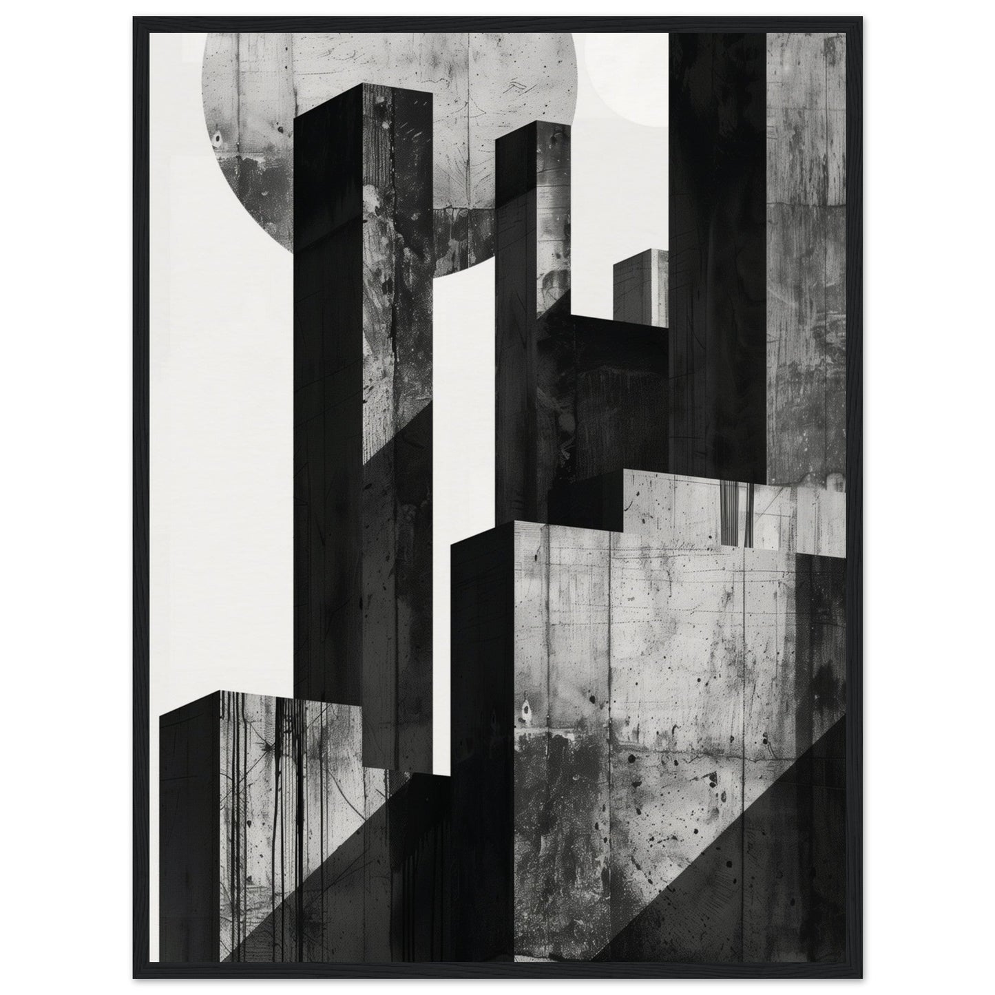 Poster Design Black and White ( 60x80-cm-Bois-noir)