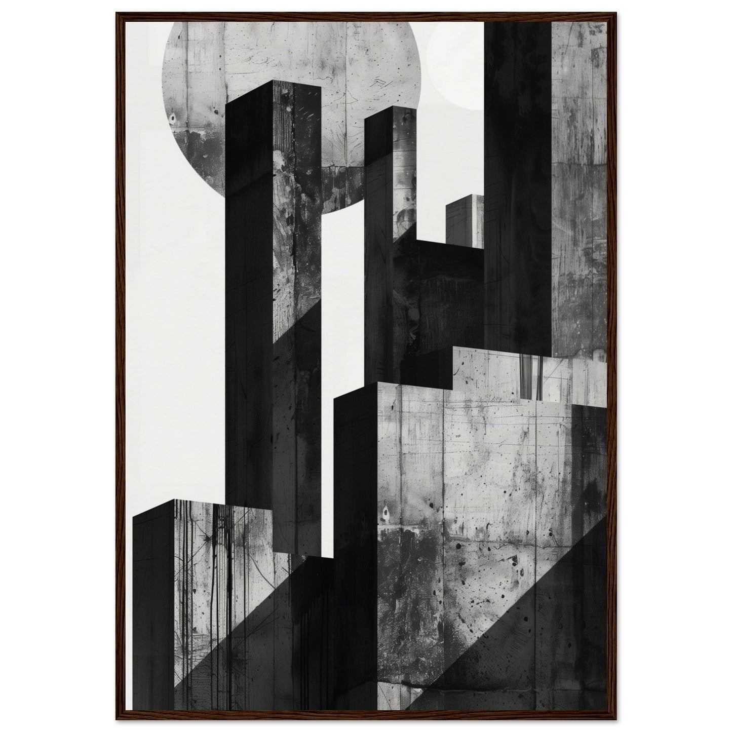 Poster Design Black and White ( 70x100-cm-Bois-foncé)