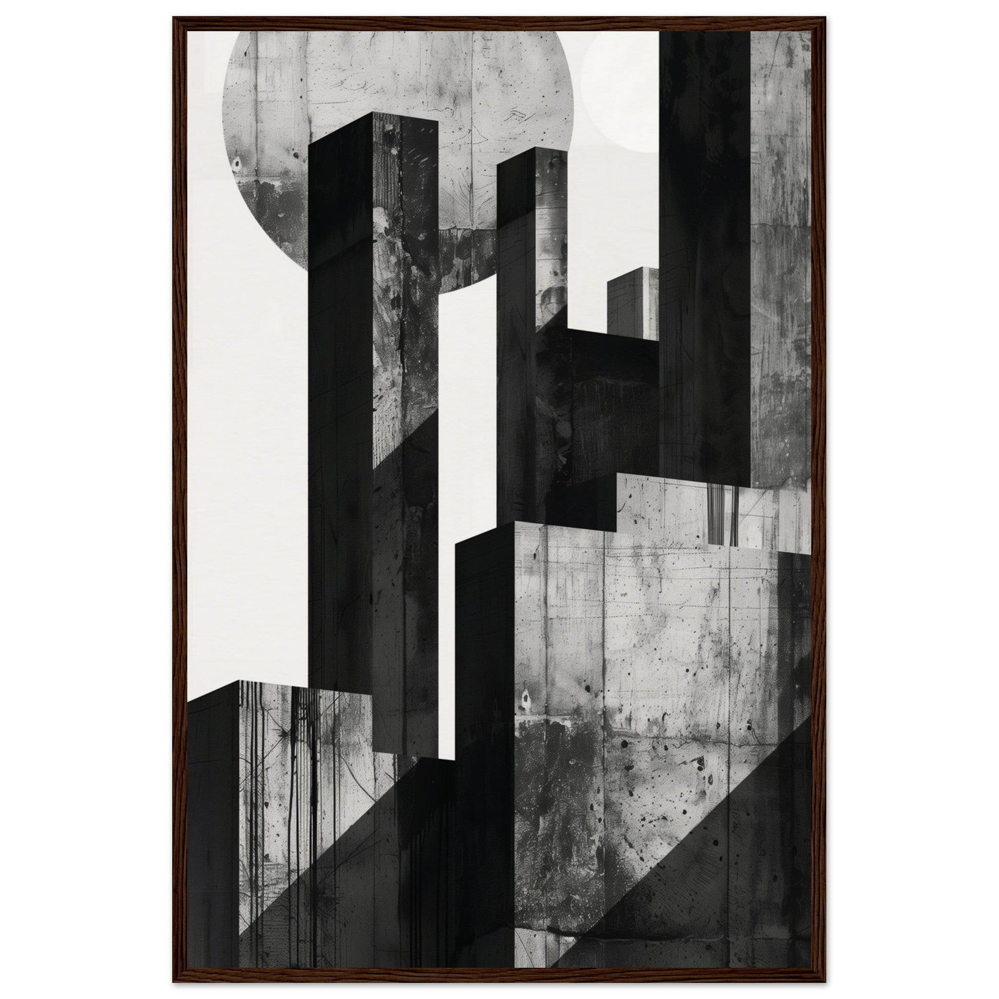 Poster Design Black and White ( 60x90-cm-Bois-foncé)