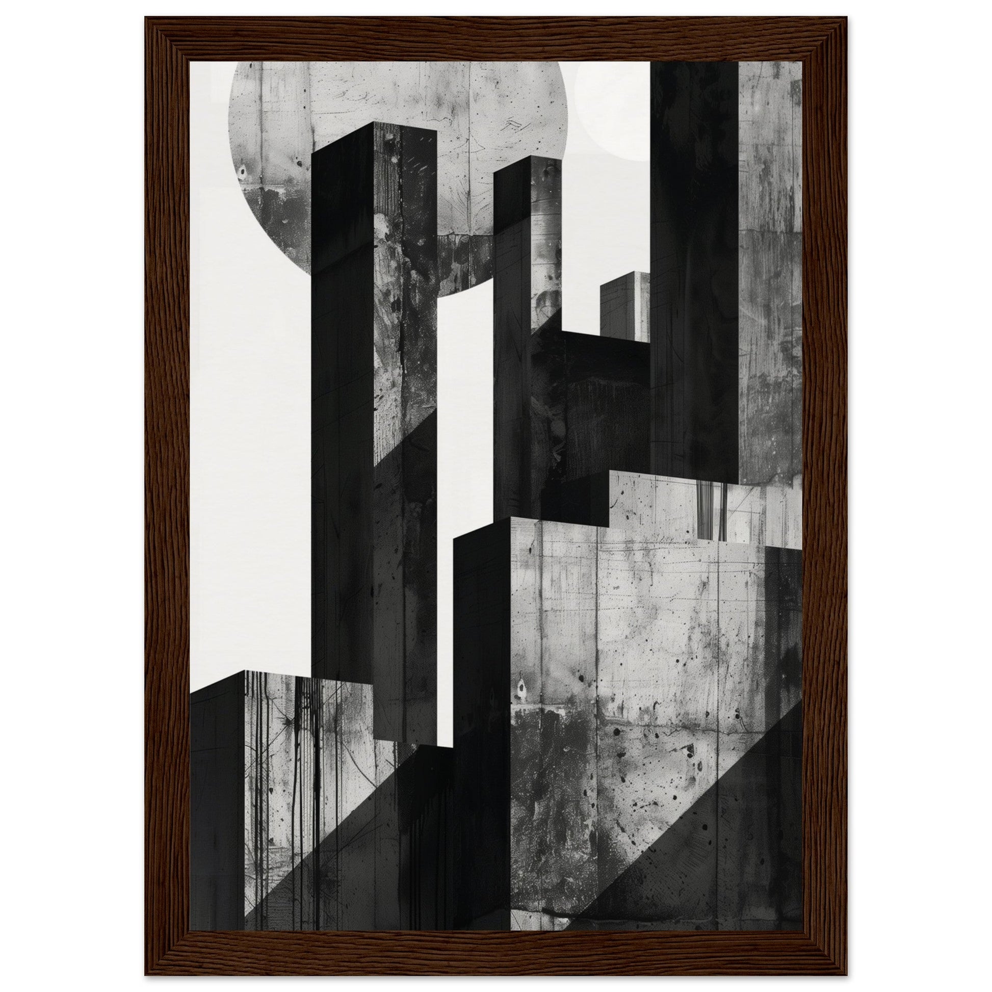 Poster Design Black and White ( 21x29.7-cm-Bois-foncé)