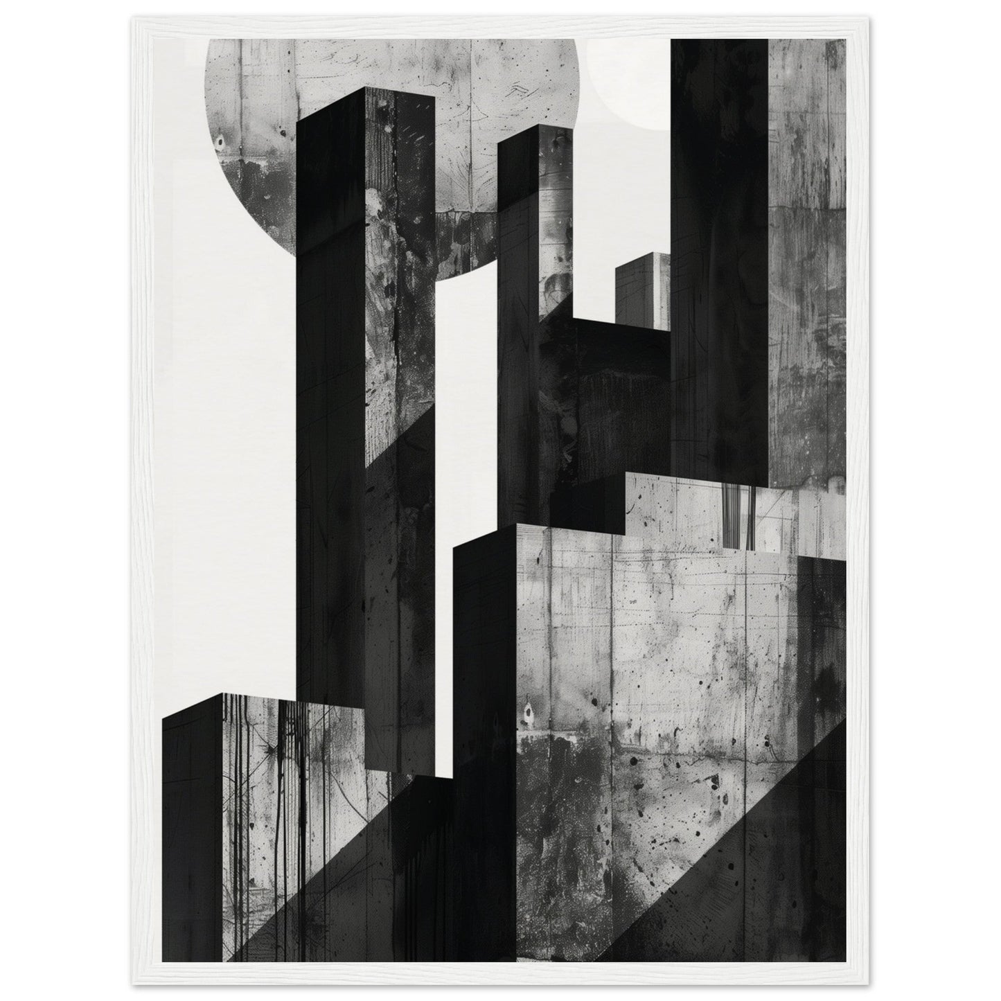 Poster Design Black and White ( 45x60-cm-Bois-blanc)