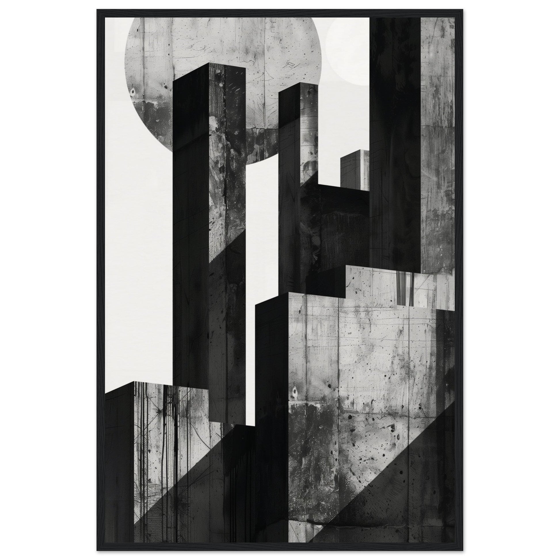 Poster Design Black and White ( 60x90-cm-Bois-noir)