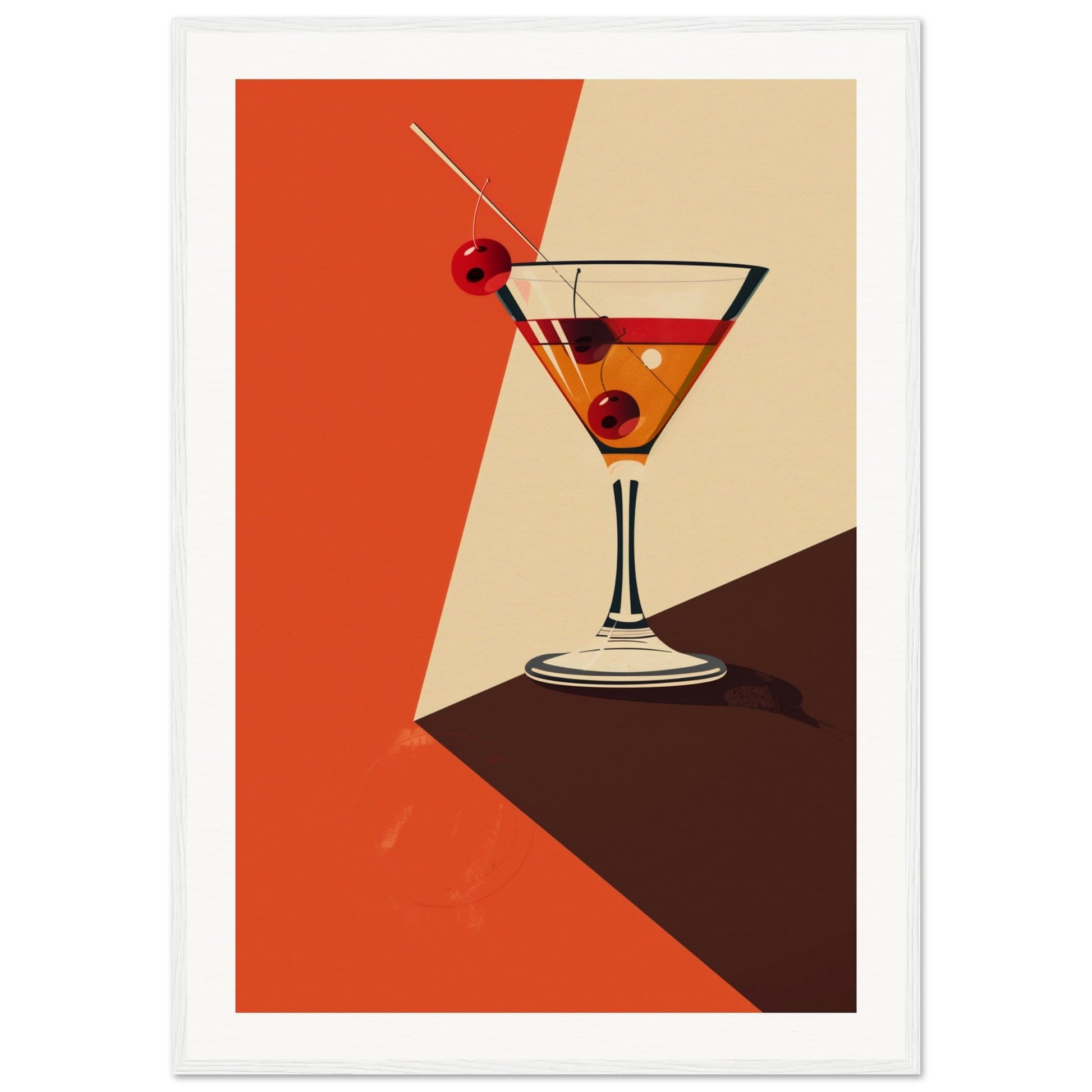 Poster Design Cocktail ( 70x100-cm-Bois-blanc)