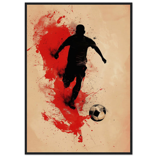 Poster Design Football ( 70x100-cm-Bois-noir)