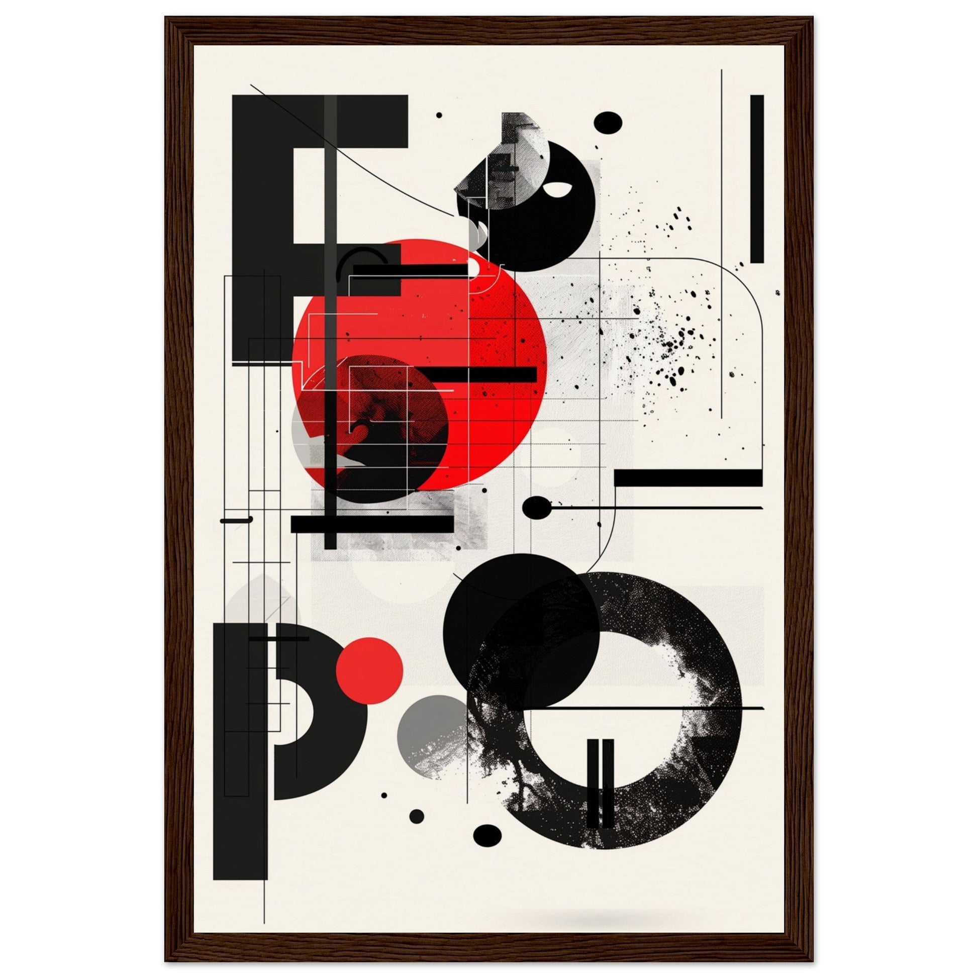 Poster Design Graphic ( 30x45-cm-Bois-foncé)