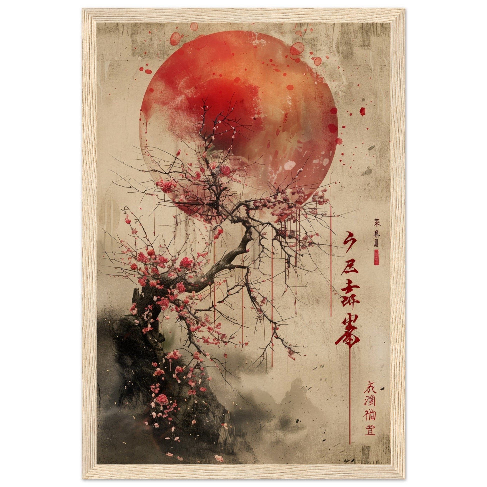 Poster Design Japanese ( 30x45-cm-Bois-clair)