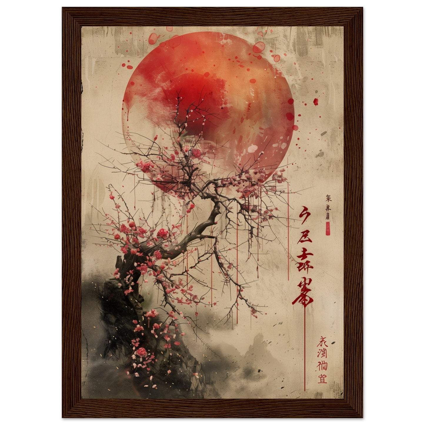 Poster Design Japanese ( 21x29.7-cm-Bois-foncé)