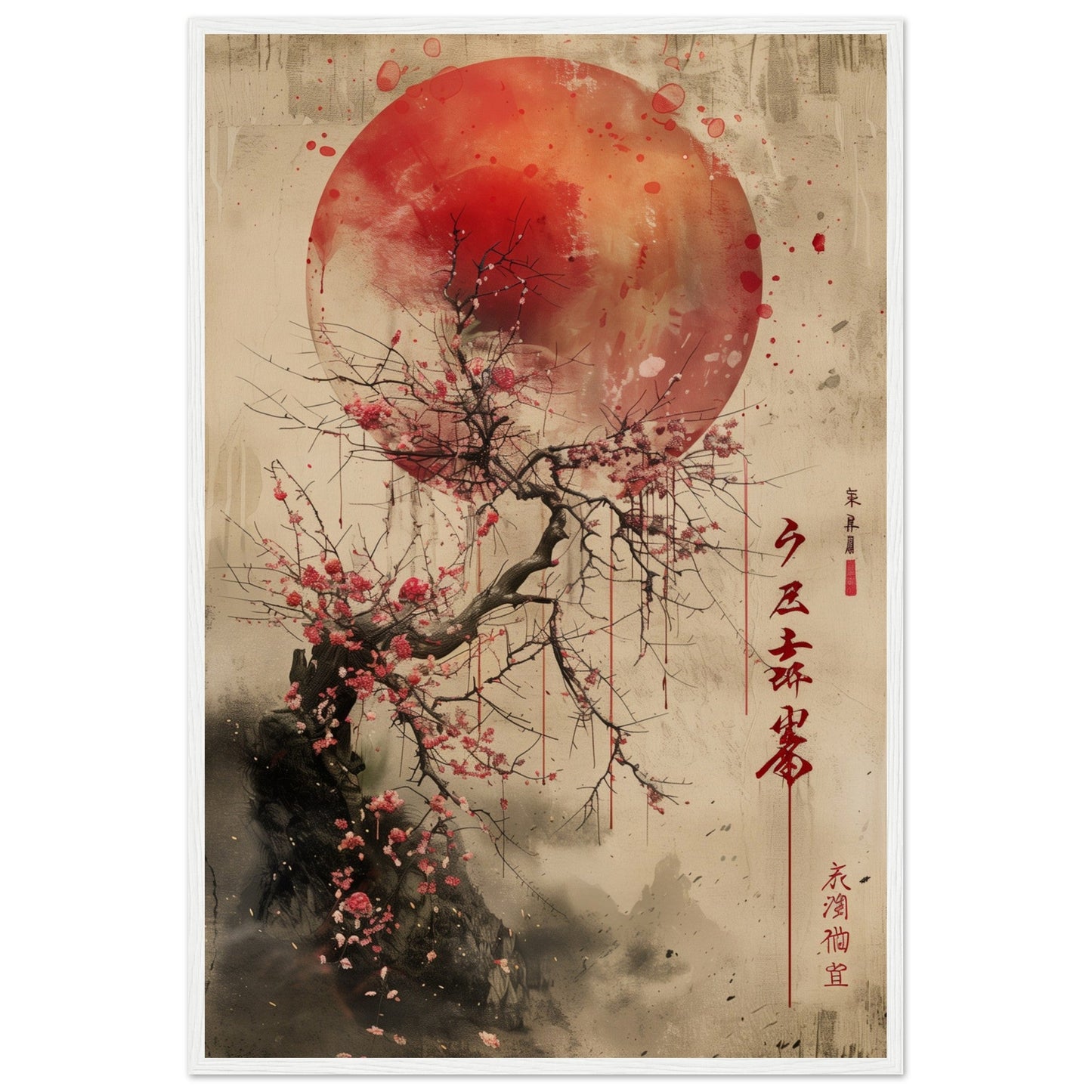 Poster Design Japanese ( 60x90-cm-Bois-blanc)