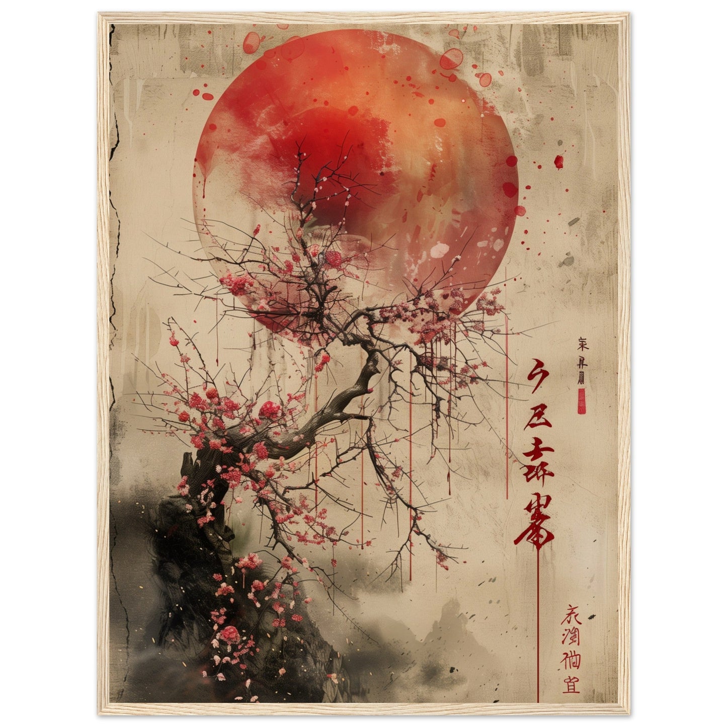 Poster Design Japanese ( 60x80-cm-Bois-clair)