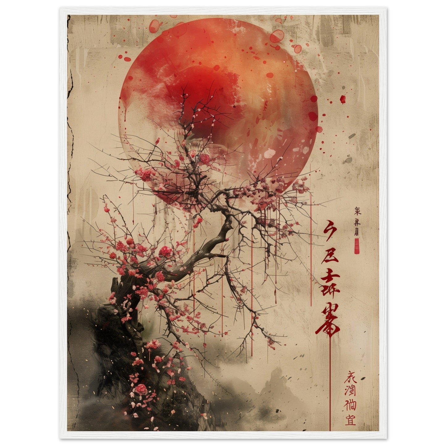 Poster Design Japanese ( 60x80-cm-Bois-blanc)