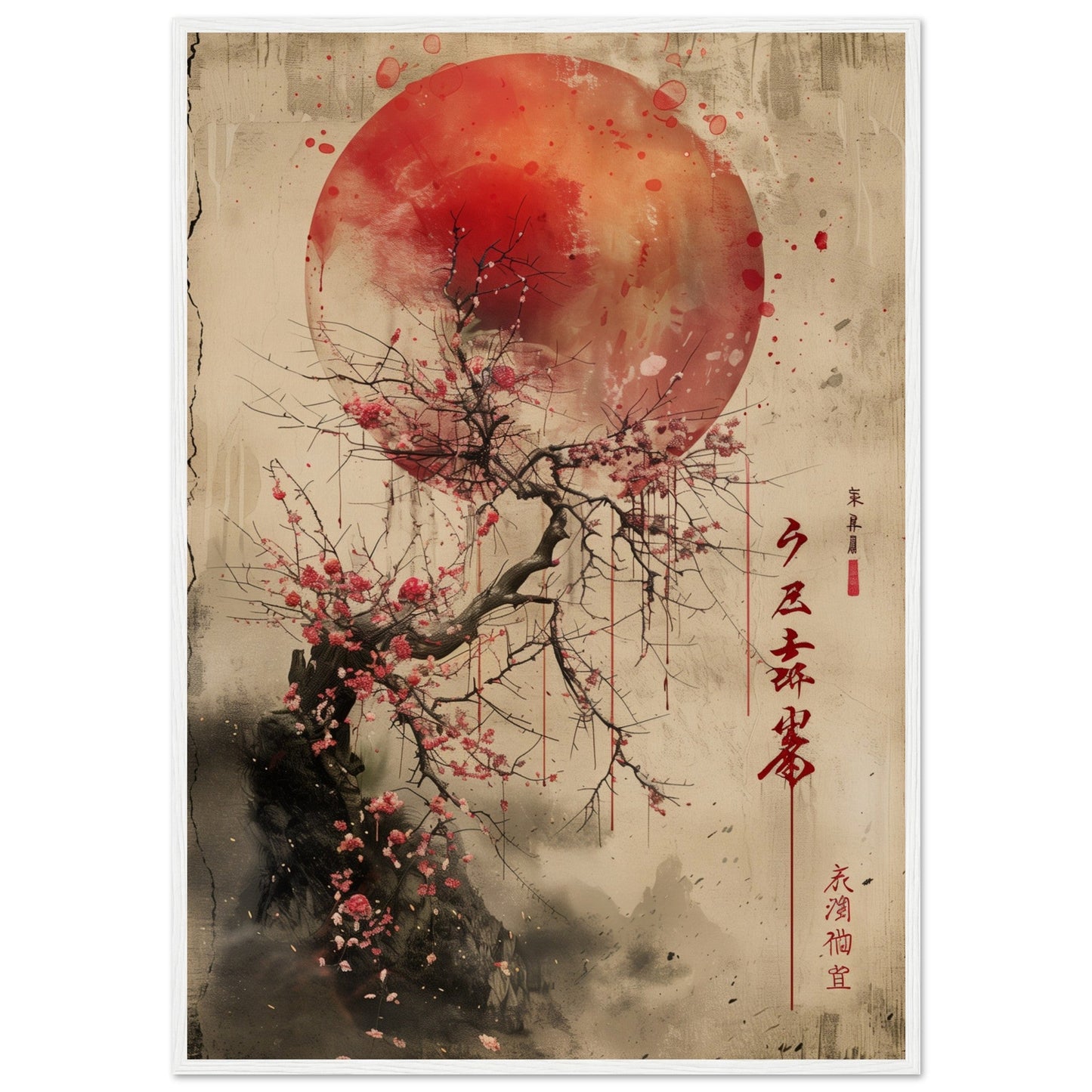 Poster Design Japanese ( 70x100-cm-Bois-blanc)