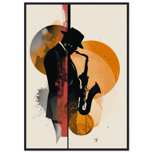 Poster Design Jazz ( 70x100-cm-Bois-noir)