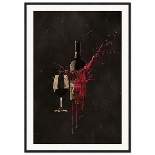 Poster Design Wine ( 70x100-cm-Bois-noir)