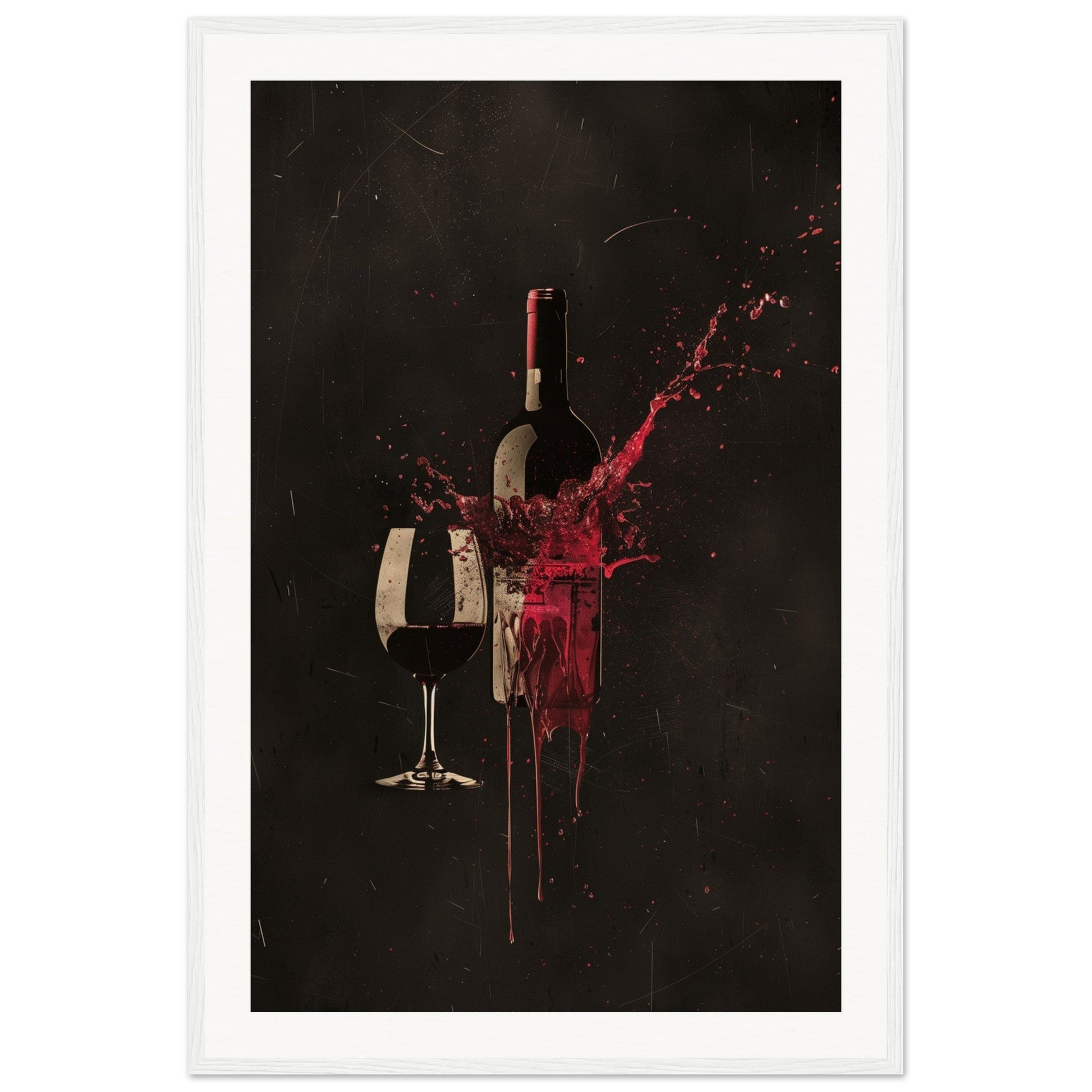 Poster Design Wine ( 60x90-cm-Bois-blanc)