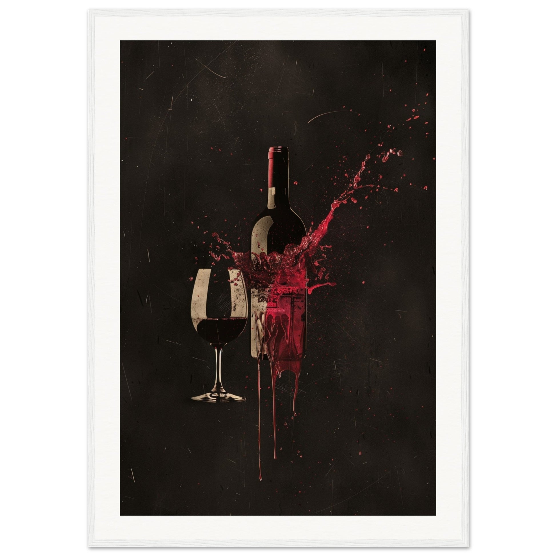 Poster Design Wine ( 70x100-cm-Bois-blanc)